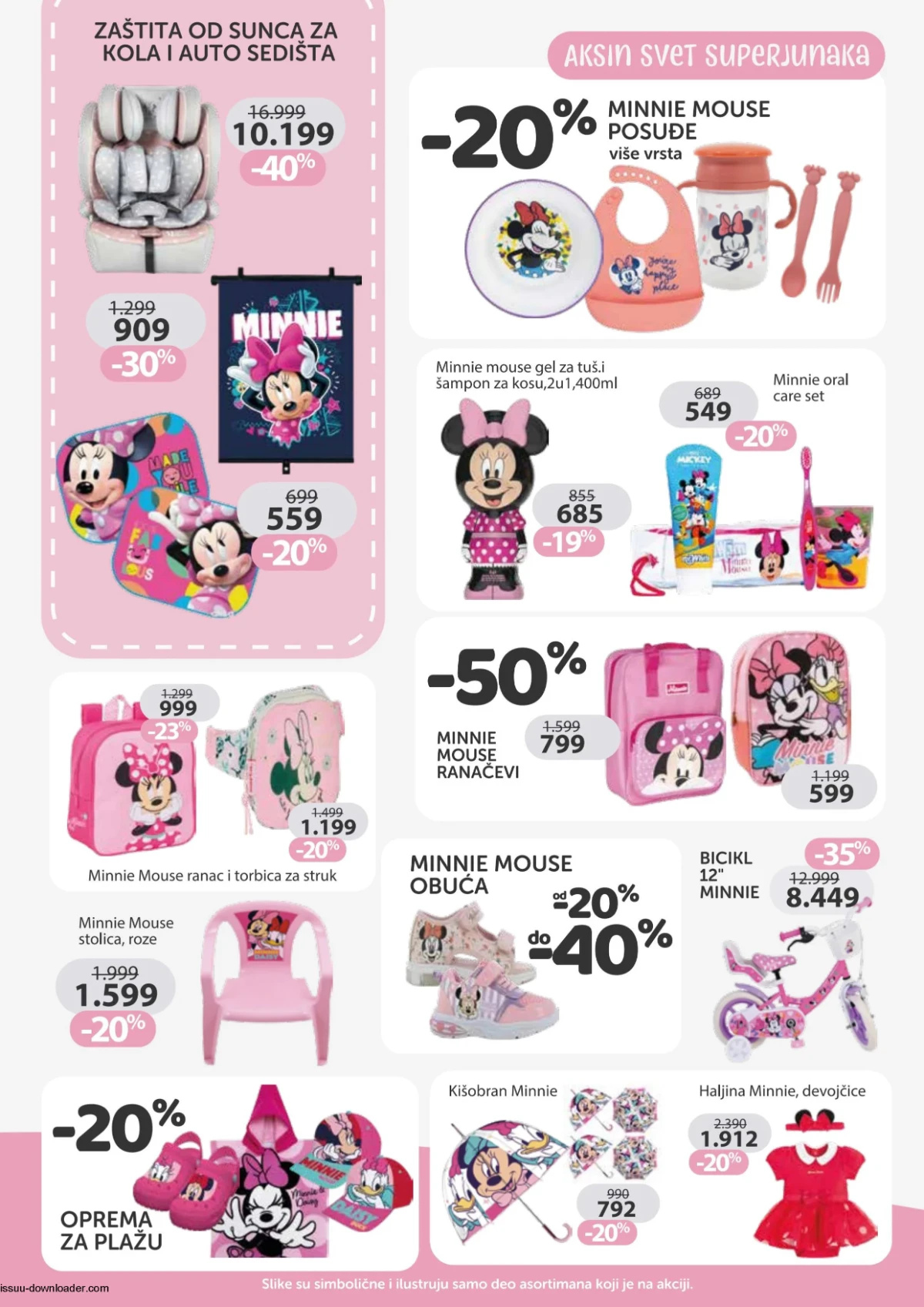 Aksa Minnie Mouse katalog – bicikli, obuća i rančevi na akciji