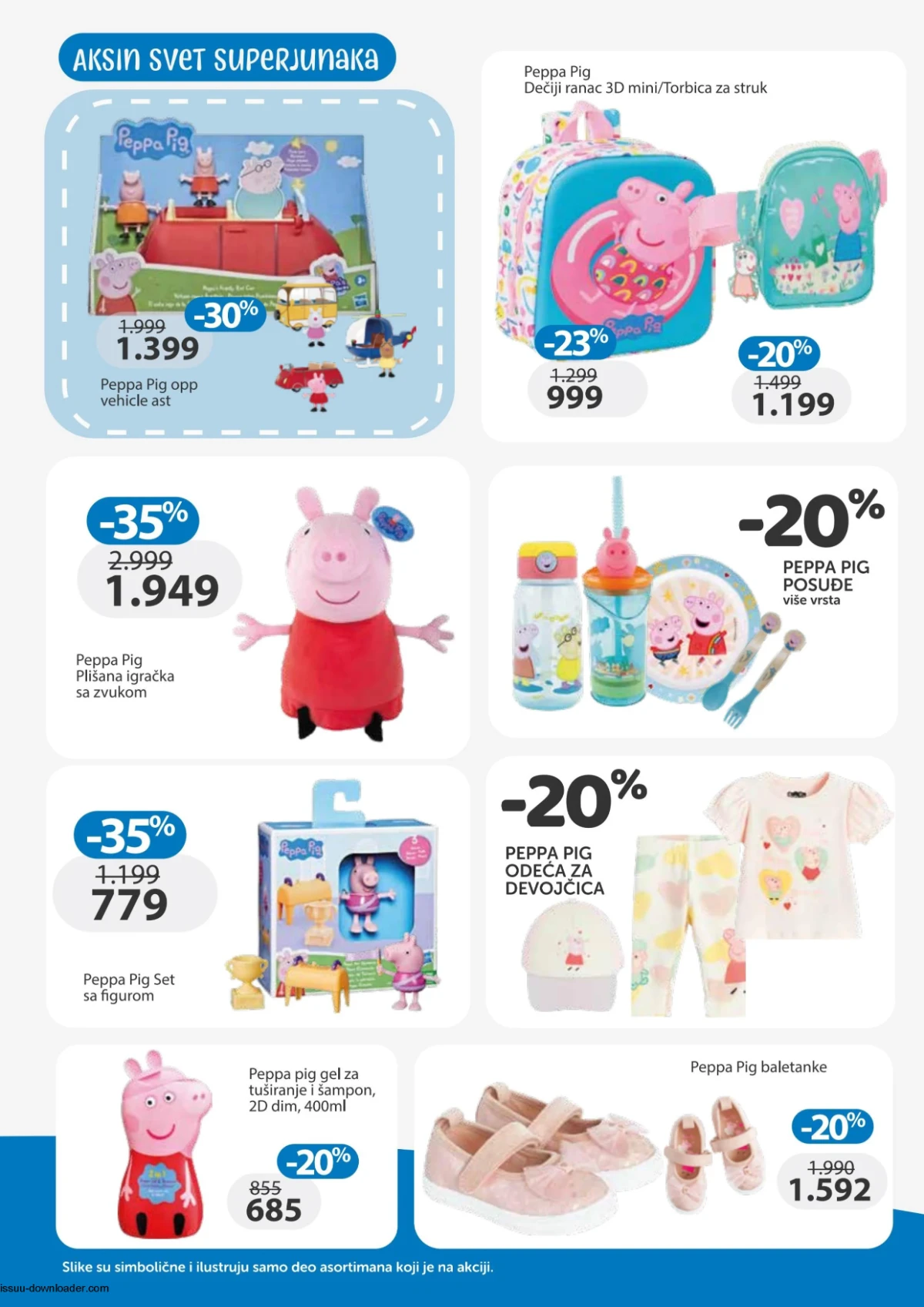 Aksa Peppa Pig akcija – igračke, obuća i garderoba za devojčice
