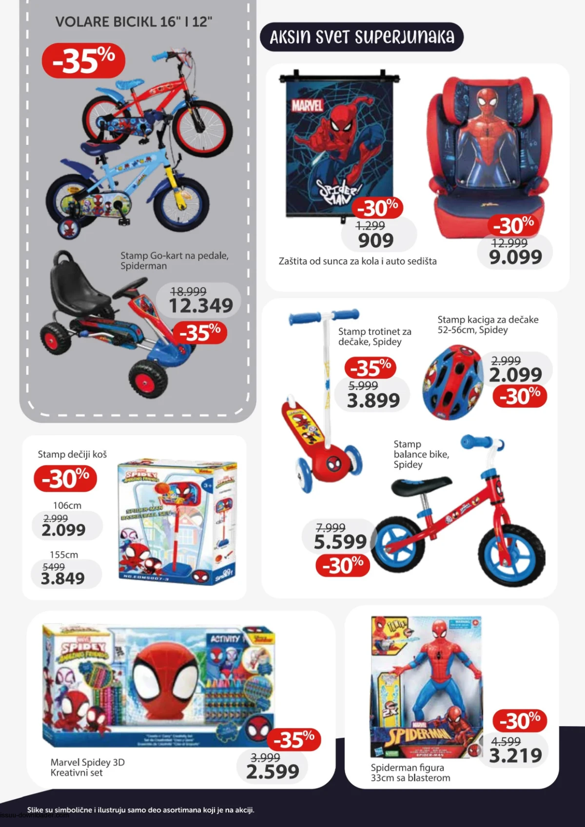 Aksa Spiderman katalog – igračke, trotineti i rančevi na akciji