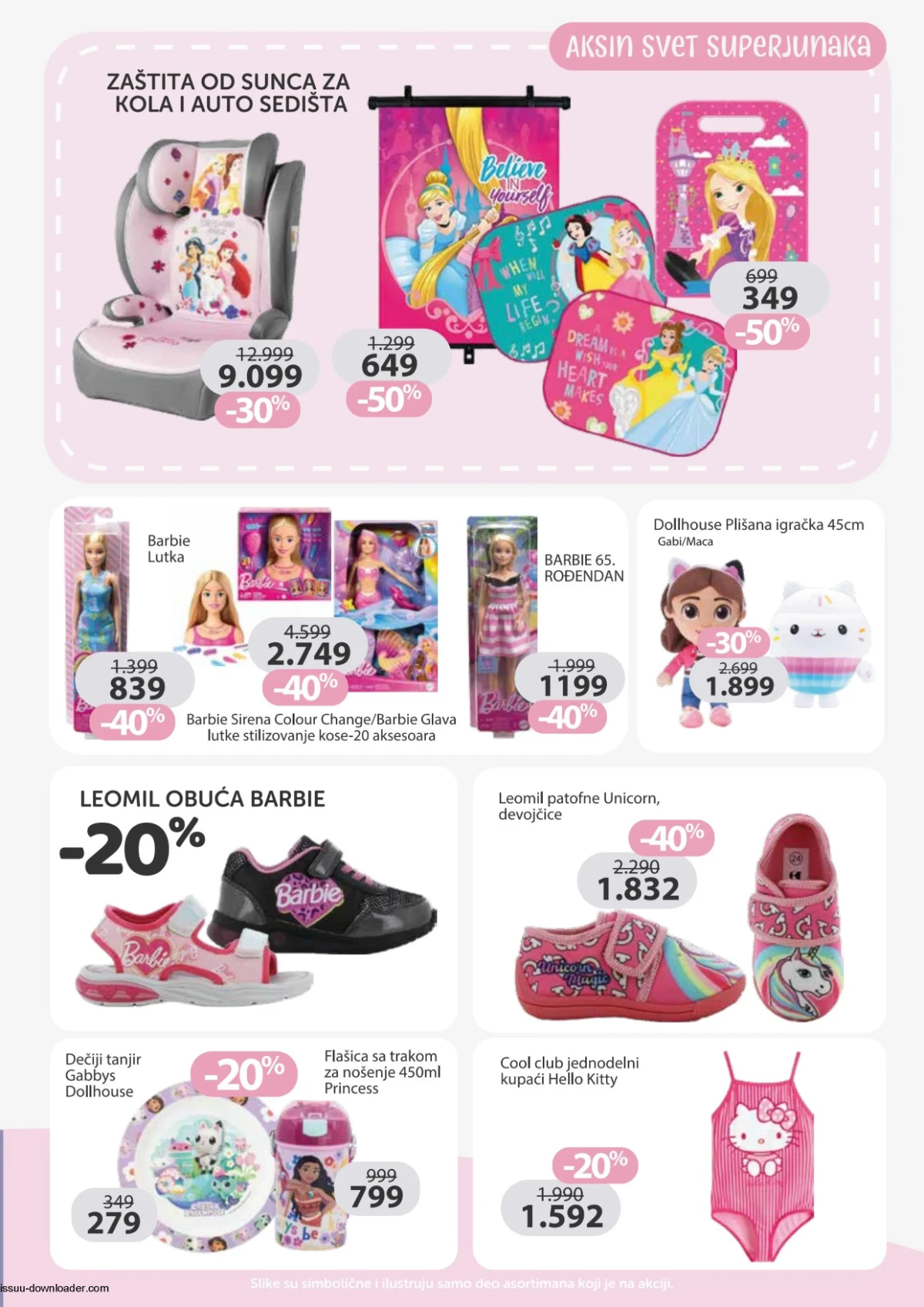 Aksa Barbie katalog – lutke, obuća i Disney proizvodi na akciji