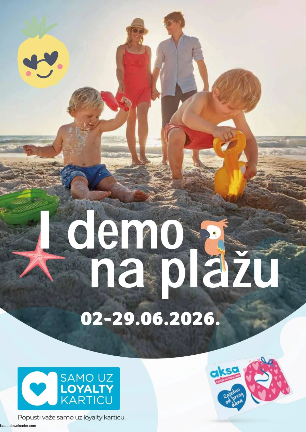 Aksa Idemo na plažu katalog do 29.06.2026 – bazeni, igračke za plažu i letnja oprema za decu