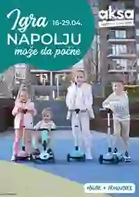 AKSA katalog sniženja do 40% igra napolju oprema za decu i bebe do 29.04.2026