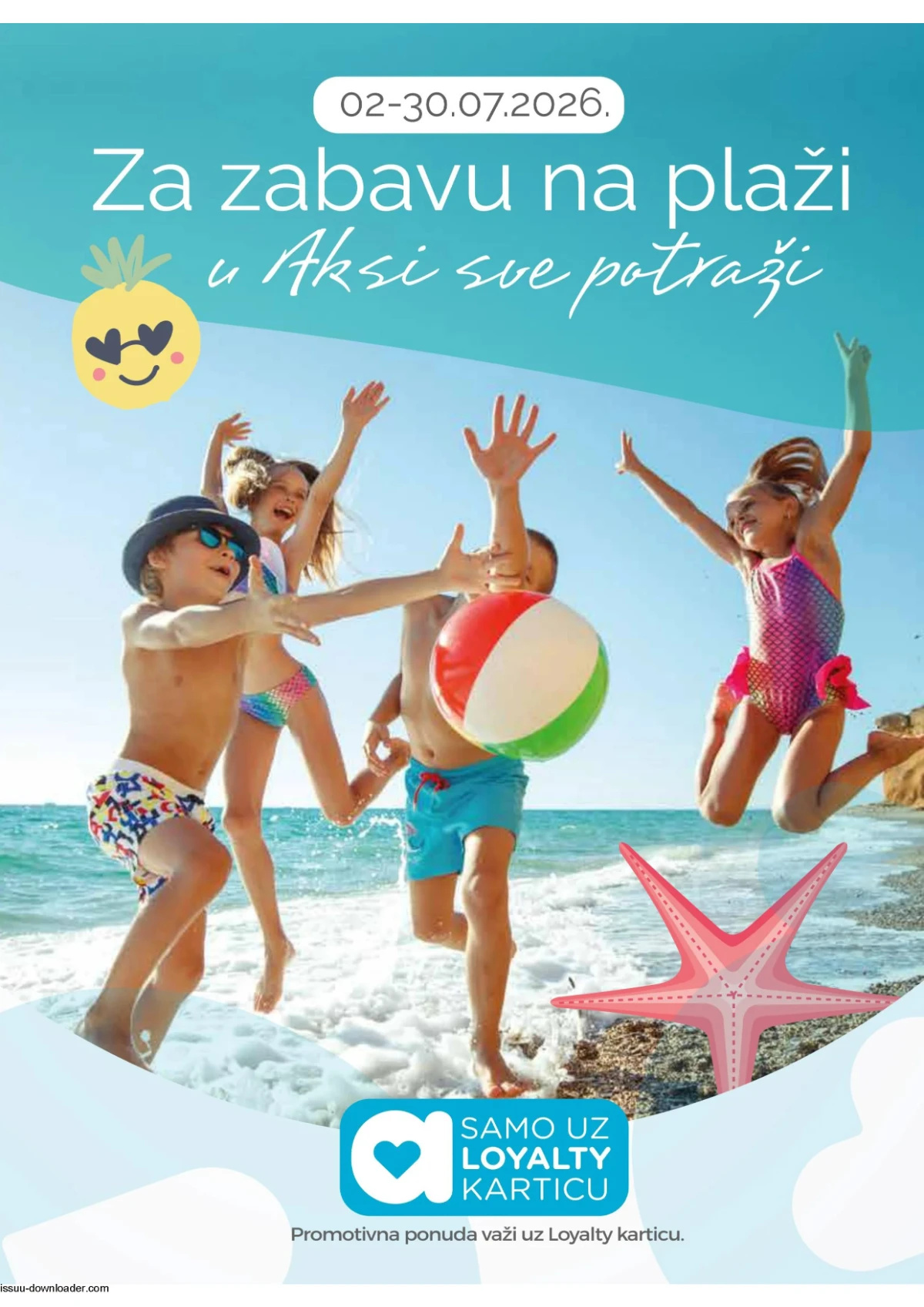 AKSA katalog Za zabavu na plaži – popusti do 70% uz Loyalty karticu od 02. do 30.07.2026.