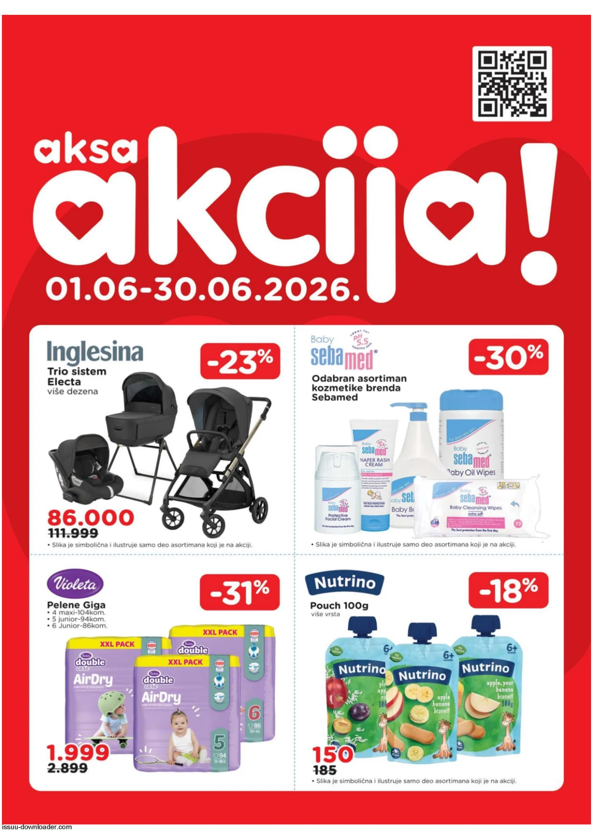 Aksa akcija do 31% popusta na bebi opremu, pelene i kozmetiku za bebe