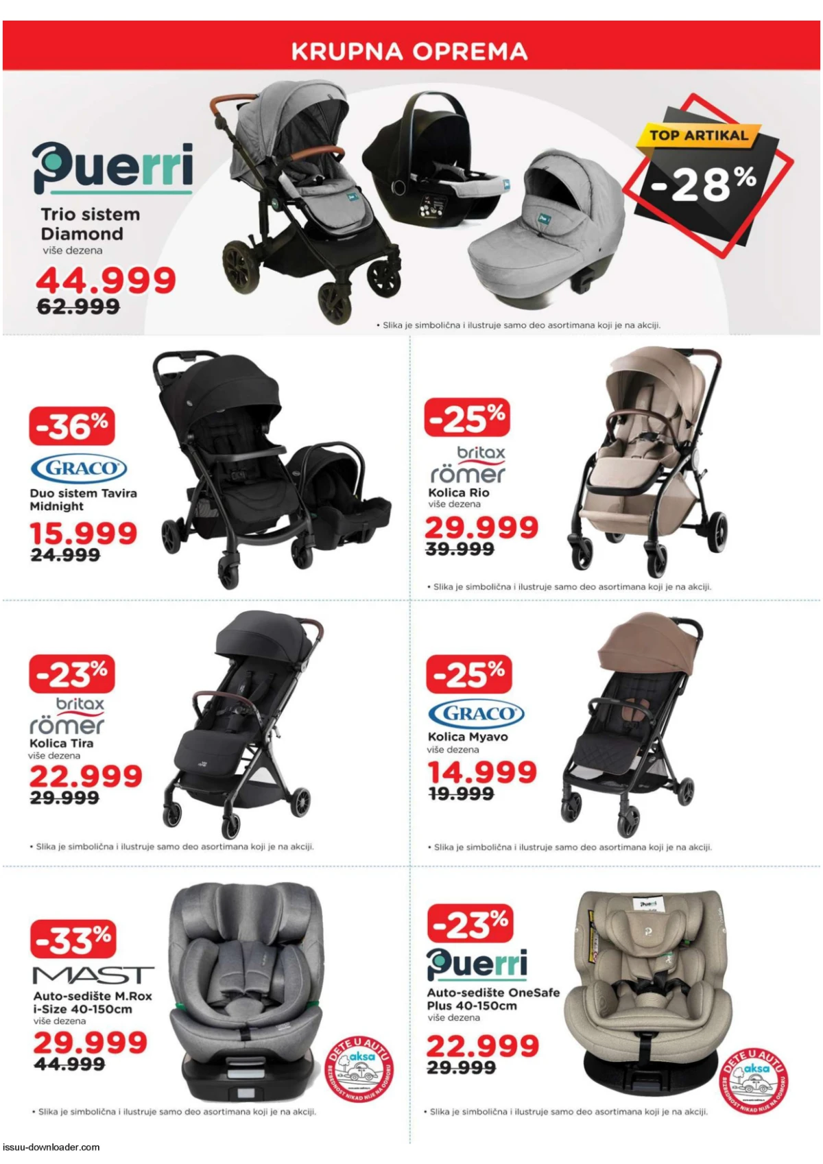 Aksa akcija oprema za bebe i dodaci