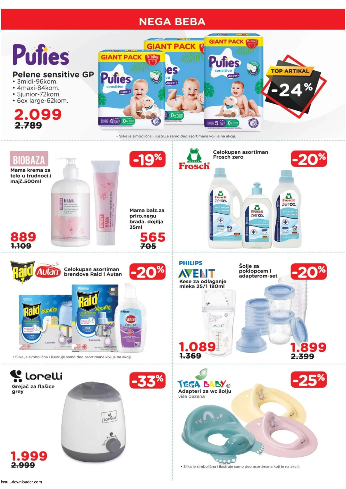 Aksa akcija pelene i kozmetika za bebe