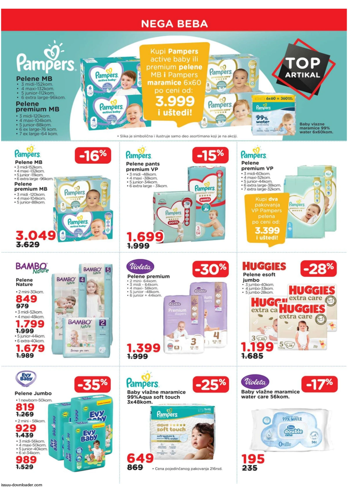 Aksa akcija Pampers i Huggies pelene