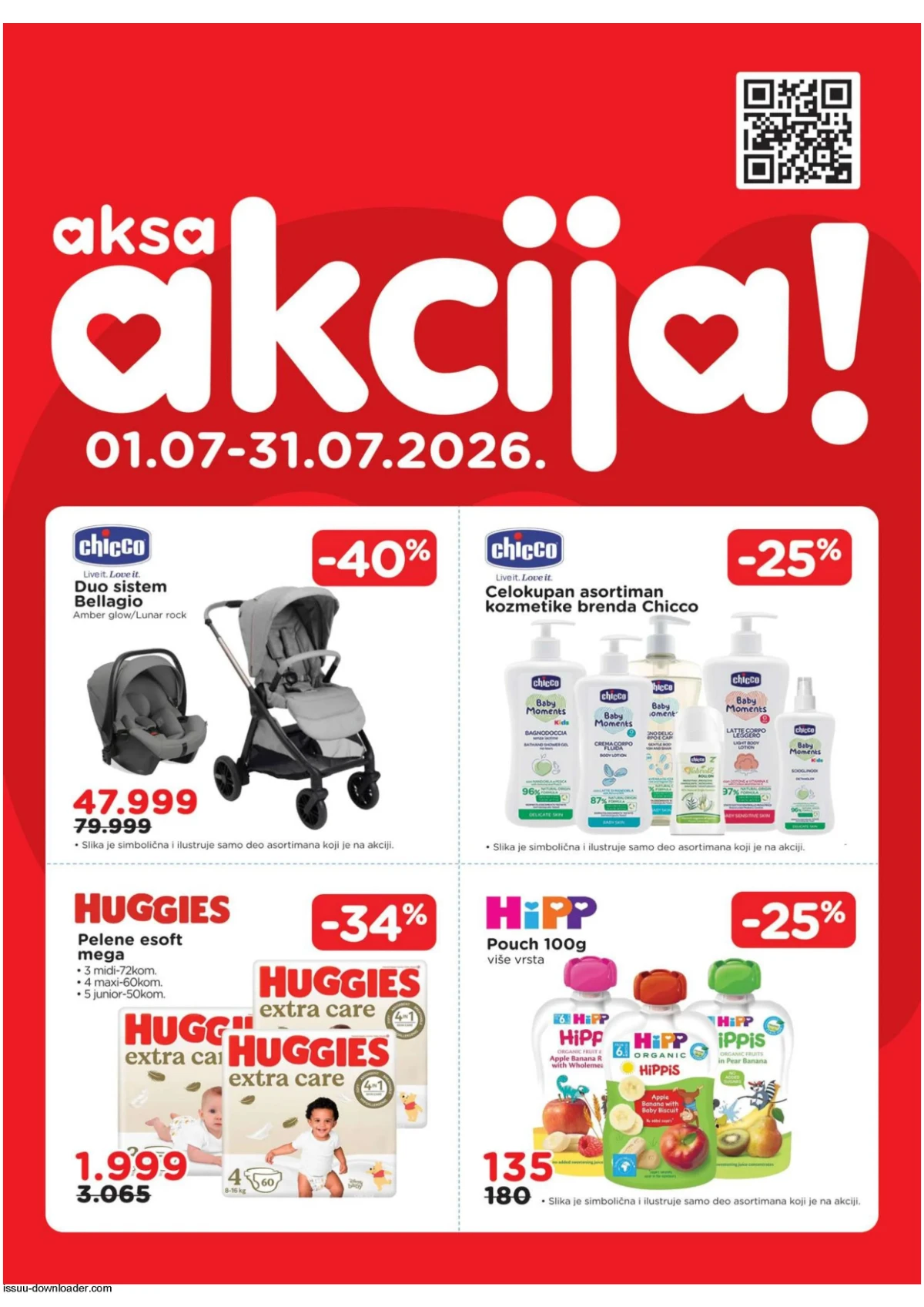 AKSA katalog do 40% popusta – julska akcija za bebe, decu i opremu od 01.07. do 31.07.2026.