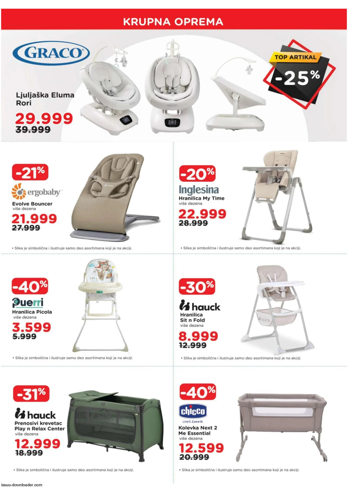 AKSA katalog strana 2 – krupna oprema za bebe na akciji