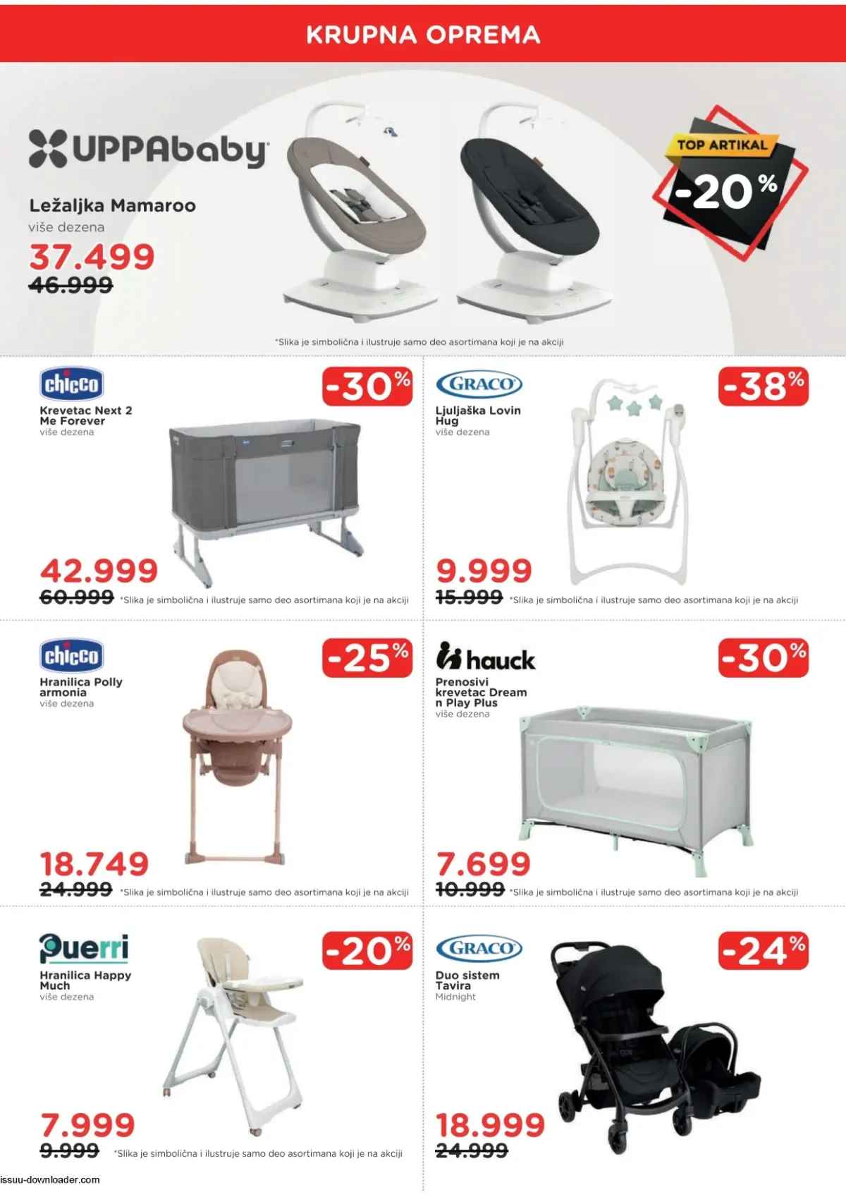 AKSA katalog strana 2 – ležaljke, kreveci, hranilice i oprema za bebe do 31.08.2026.