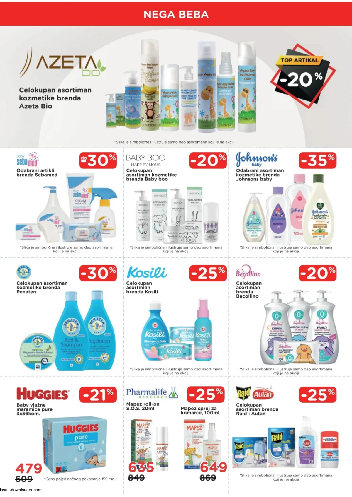 AKSA katalog strana 9 – proizvodi za kupanje, negu i higijenu beba do 31.08.2026.