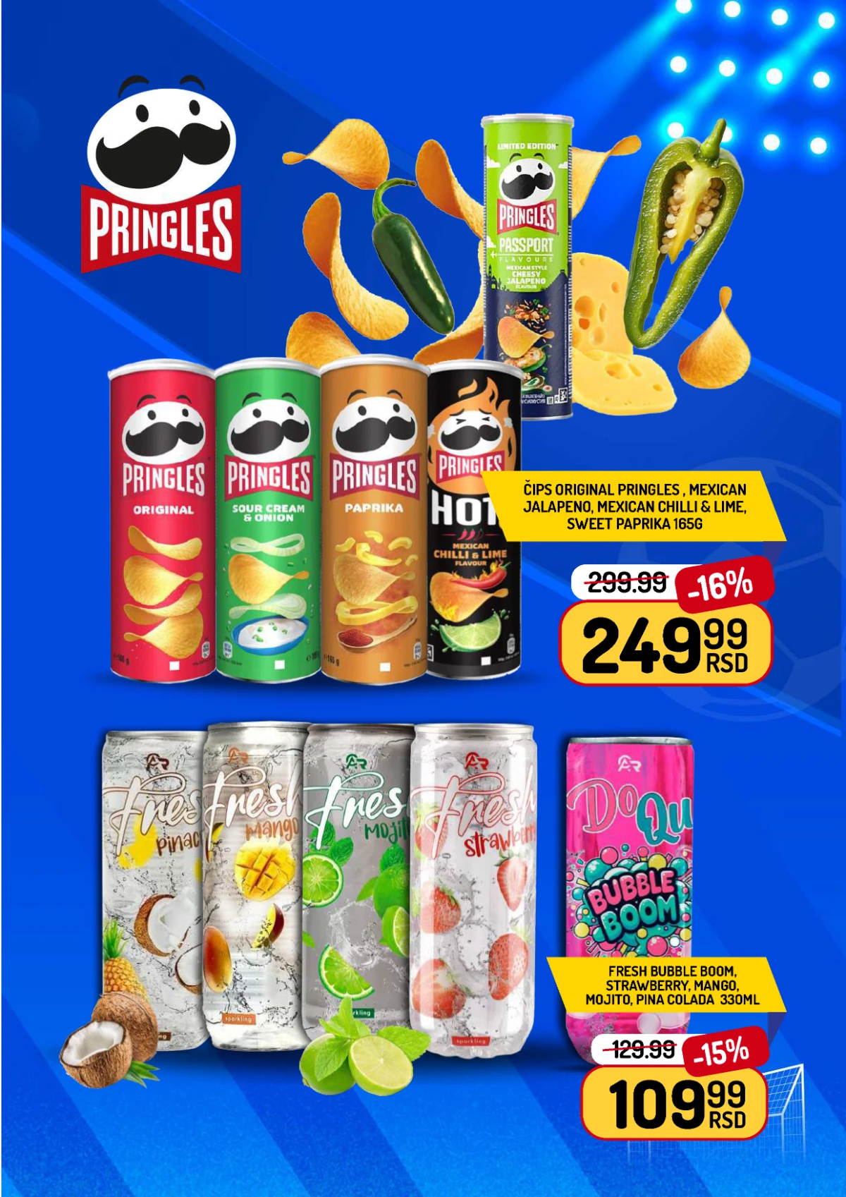 Aman akcija Pringles i osvežavajuća pića do 06.07.2026