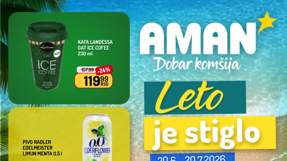 Aman letnji katalog do 75% popusta – bazeni, kozmetika, pića i letnji proizvodi na akciji do 20.07.2026