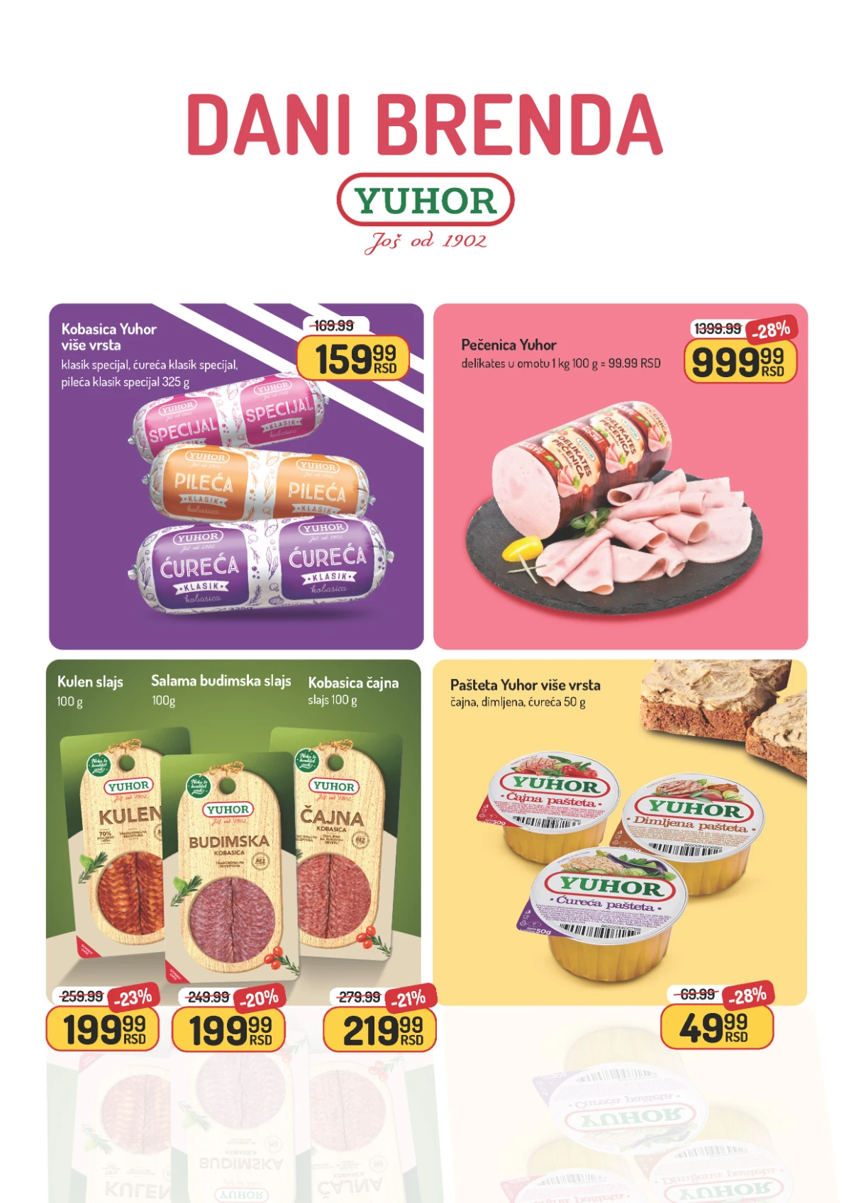 Aman katalog – Yuhor kobasice, pečenica, salame i paštete na sniženju