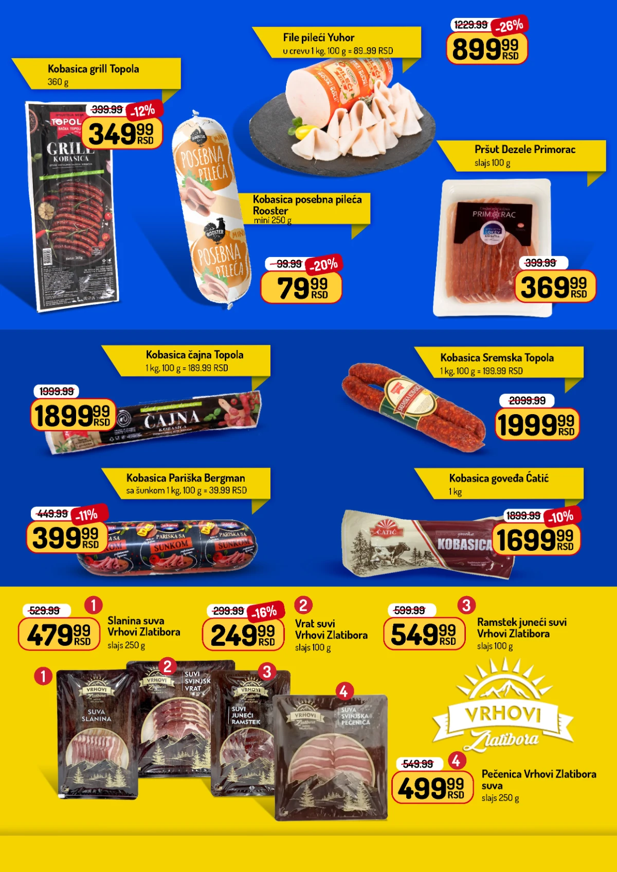 Aman katalog – kobasice, pršuta, suhomesnati proizvodi i delikatesi na akciji