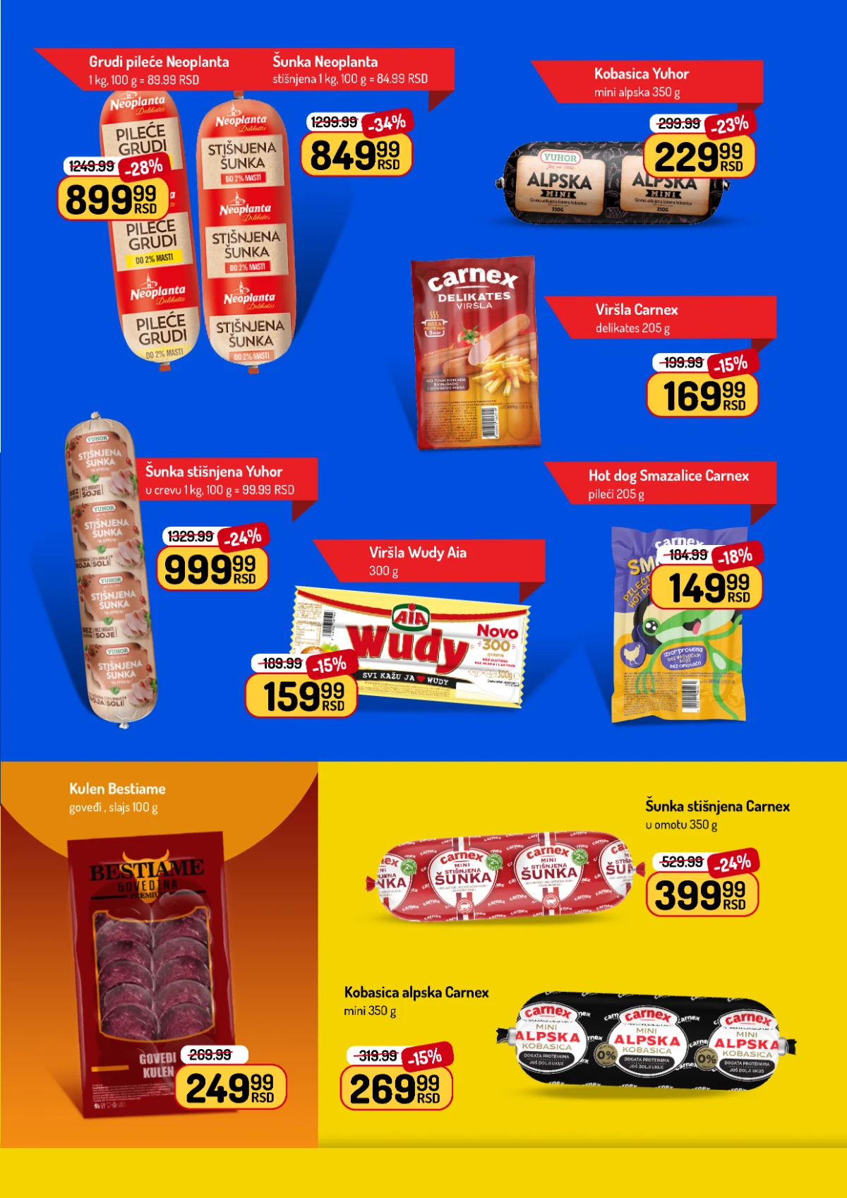 Aman katalog – šunka, viršle, kobasice i mesni proizvodi na sniženju