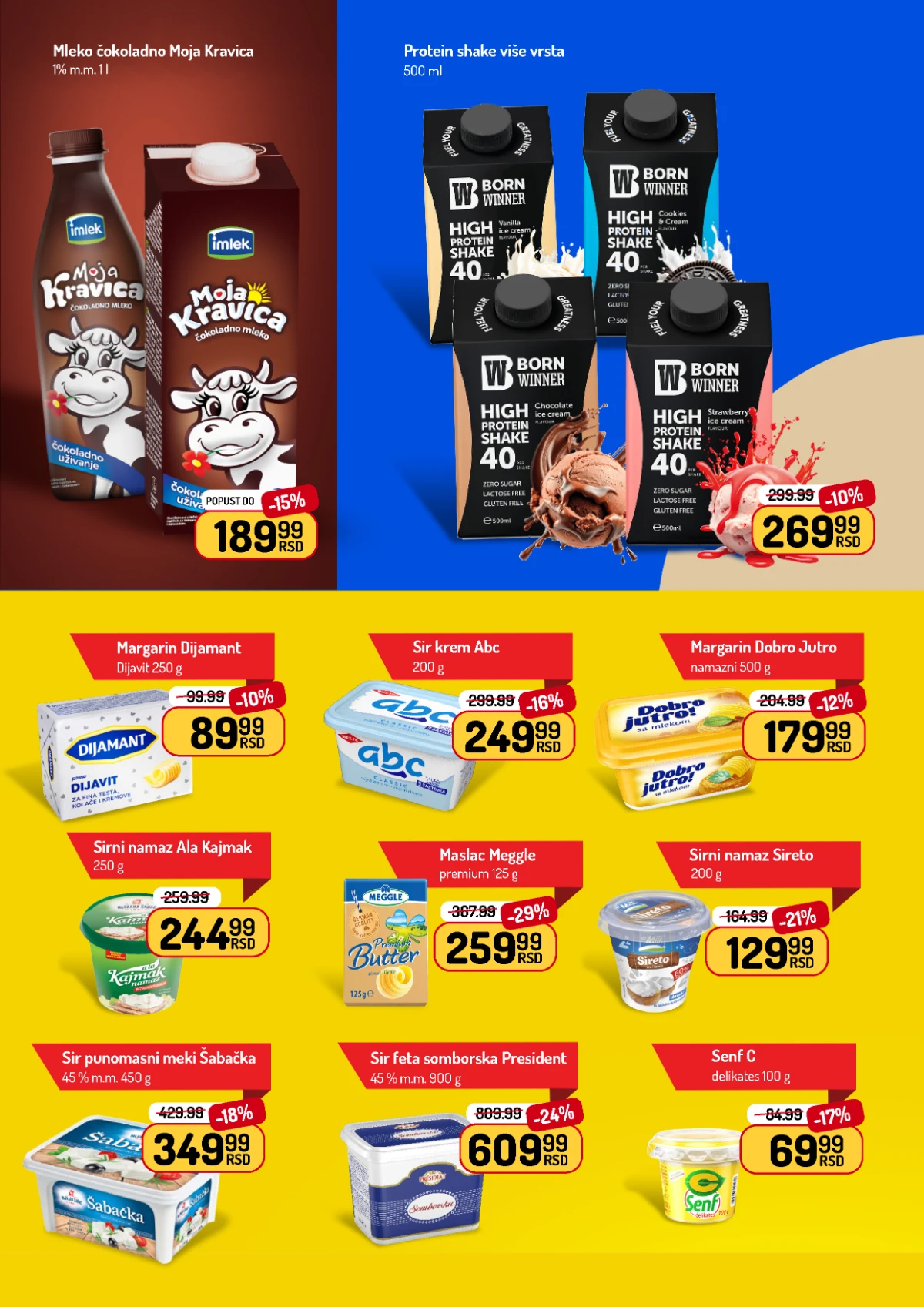 Aman katalog – mleko, sirevi, margarin, puter i mlečni proizvodi na sniženju