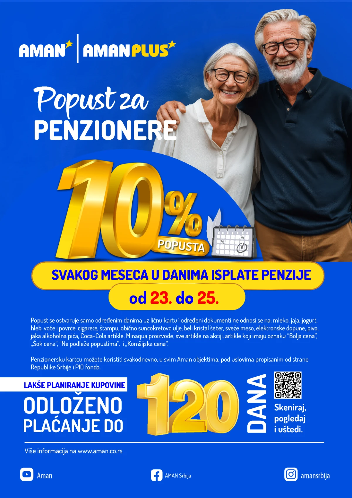 Aman Plus program lojalnosti i popust za penzionere u Srbiji