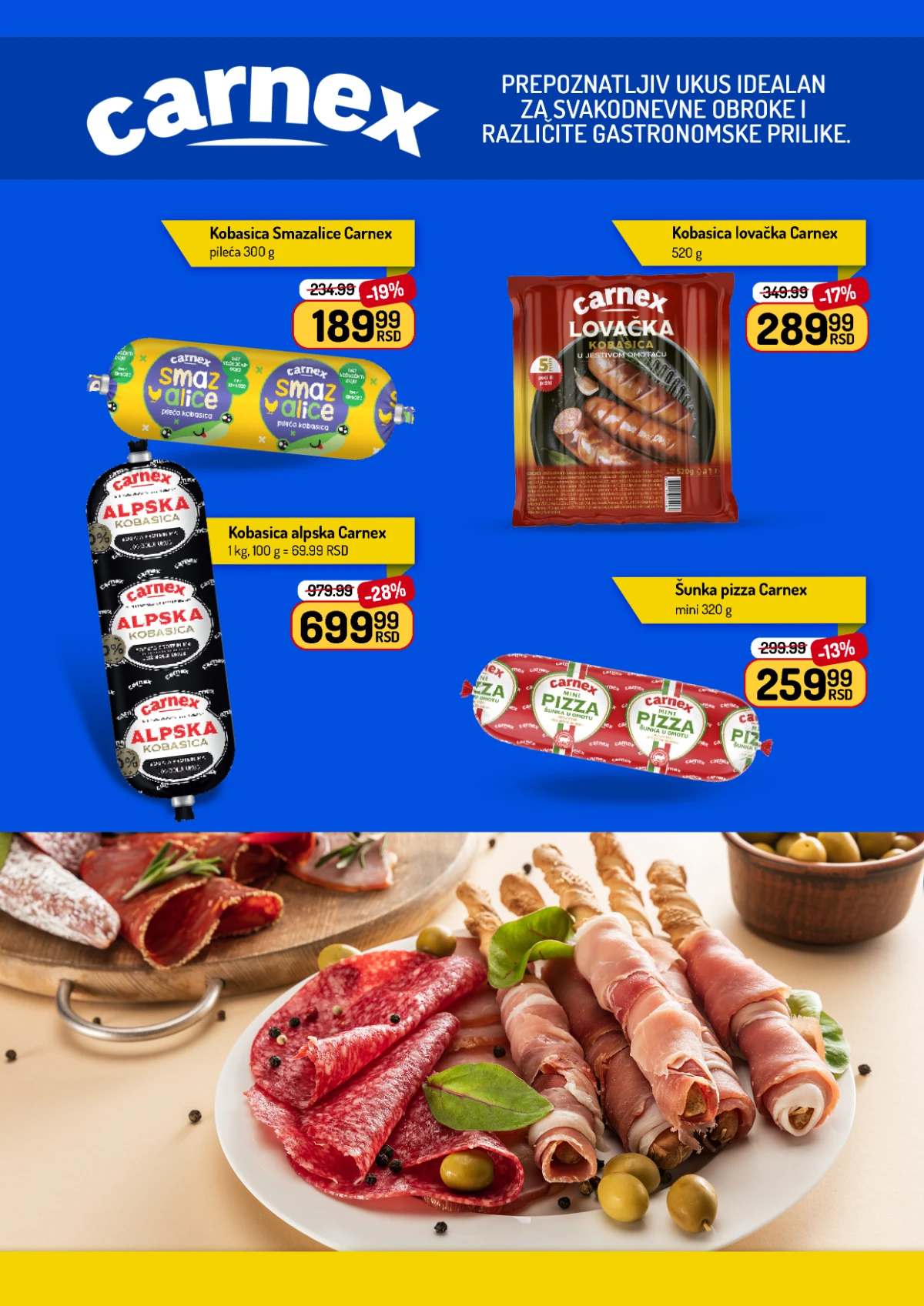 Aman katalog jun 2026 – Carnex kobasice i mesne prerađevine na akciji