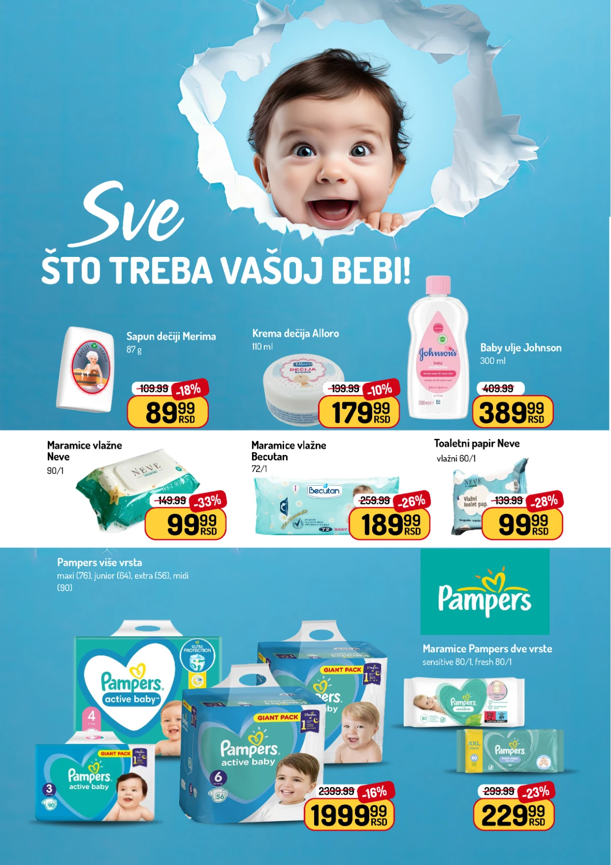 Aman katalog jun 2026 – Pampers, Bečutan i proizvodi za bebe na akciji