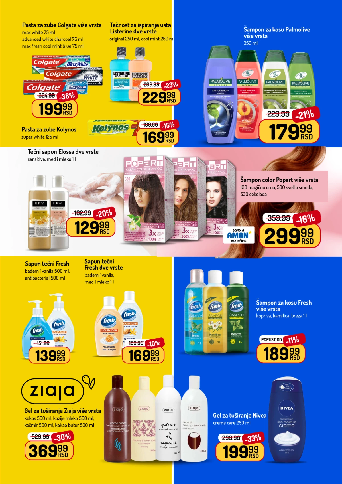 Aman katalog jun 2026 – šamponi, paste za zube i kozmetika na akciji