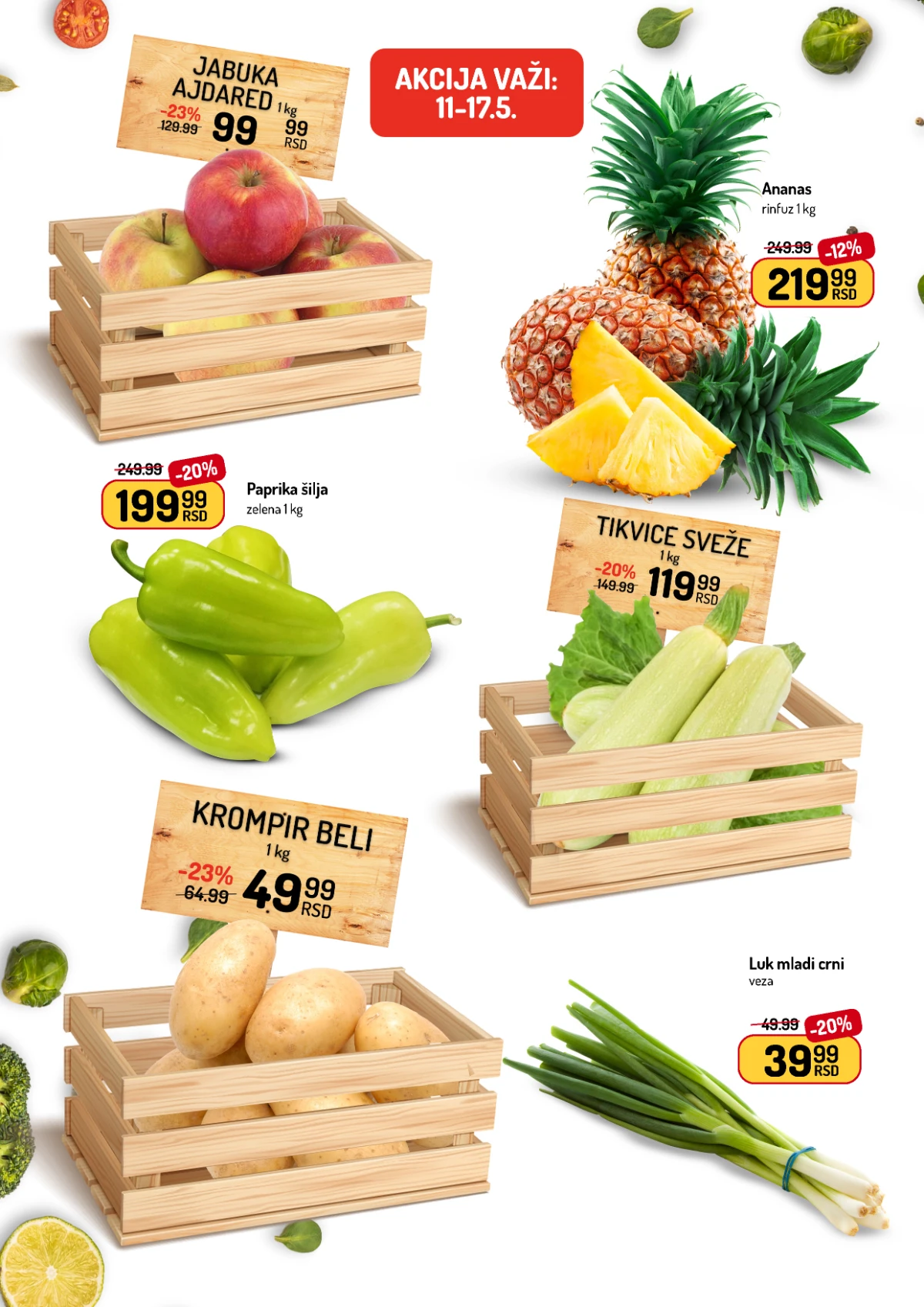Aman katalog voće i povrće akcija jagode ananas krompir paprika i tikvice