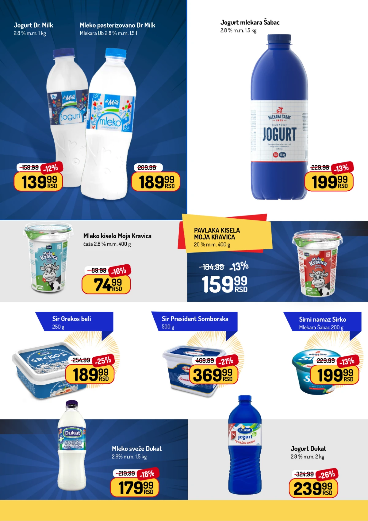 Aman katalog jogurt pavlaka sirevi i mlečni proizvodi na velikom sniženju