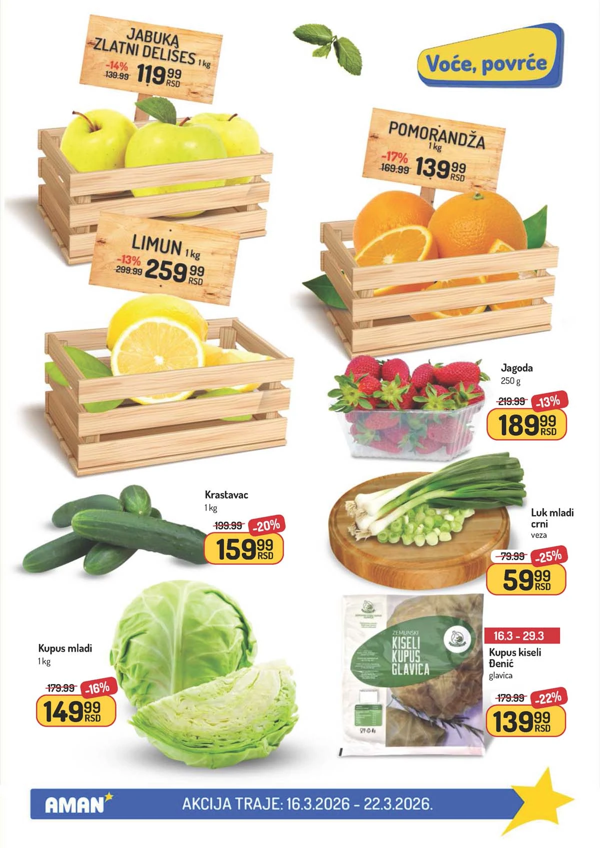 Aman katalog sniženja – prehrana, piće i proizvodi za domaćinstvo na akciji