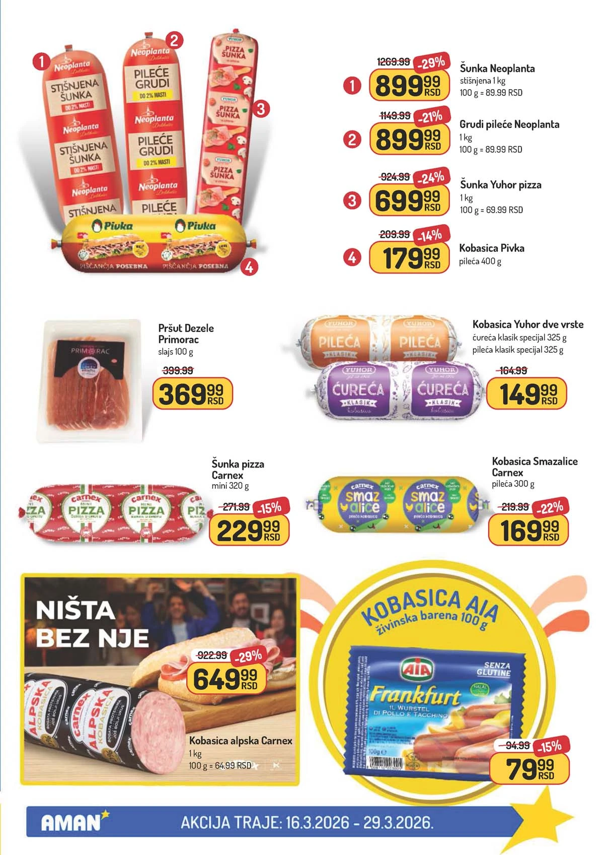 Aman katalog – snižene cene prehrane i proizvoda za domaćinstvo