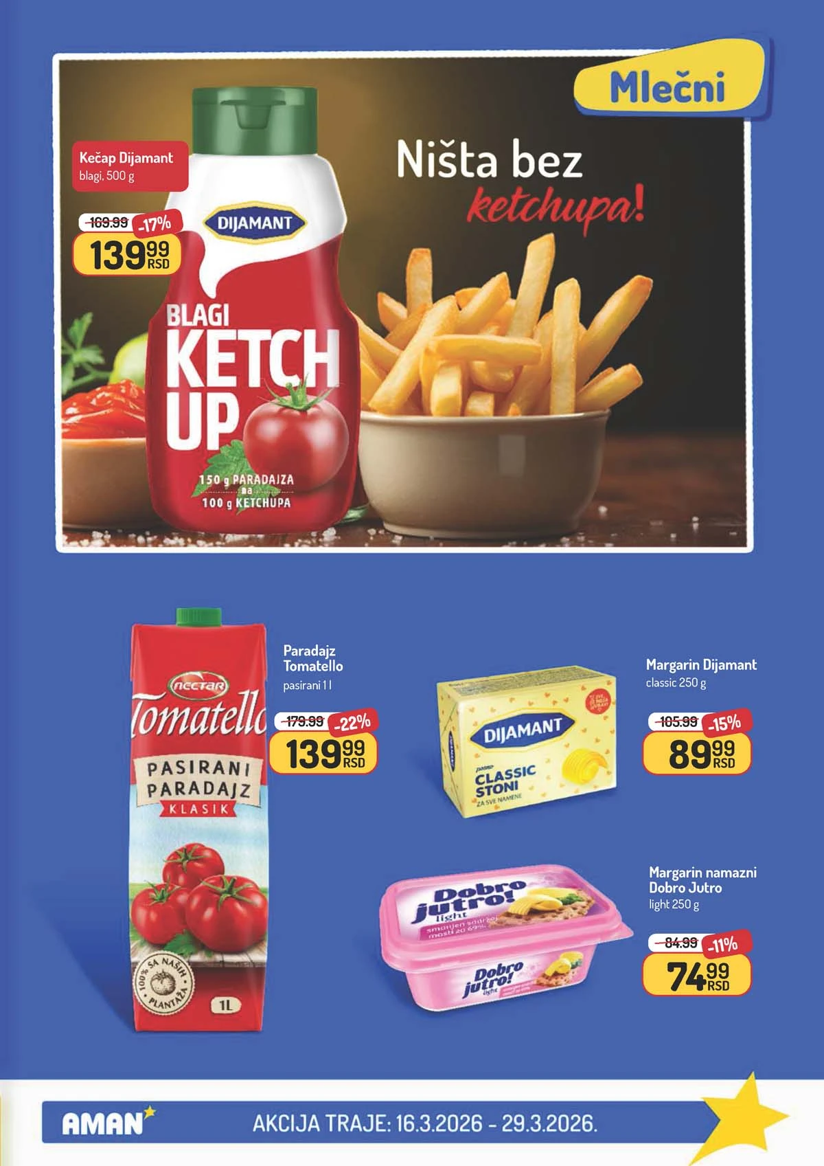 Aman katalog akcija – proizvodi za svakodnevnu kupovinu po sniženim cenama