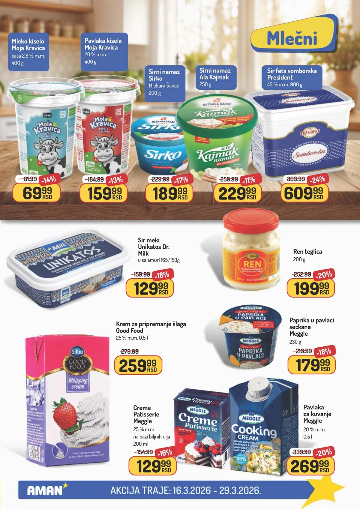 Aman katalog – sniženja prehrambenih proizvoda i kućnih potrepština