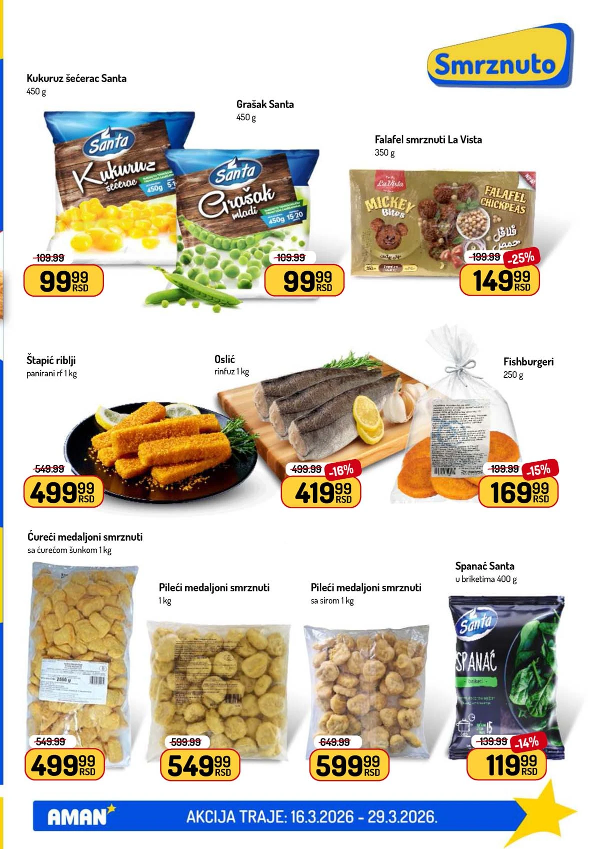 Aman katalog sniženja – proizvodi za svakodnevnu kupovinu