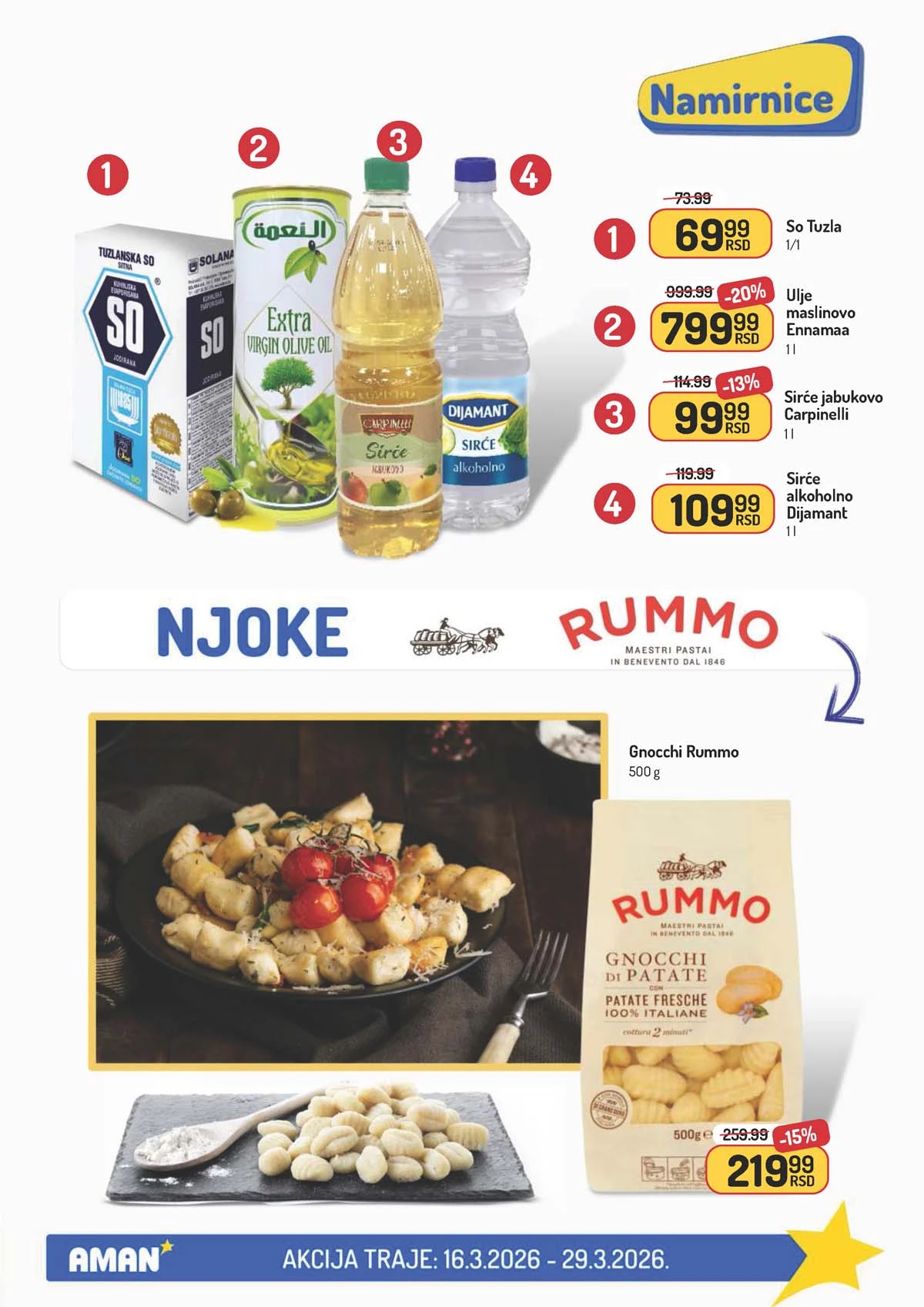 Aman akcija katalog – prehrana i proizvodi za domaćinstvo na sniženju