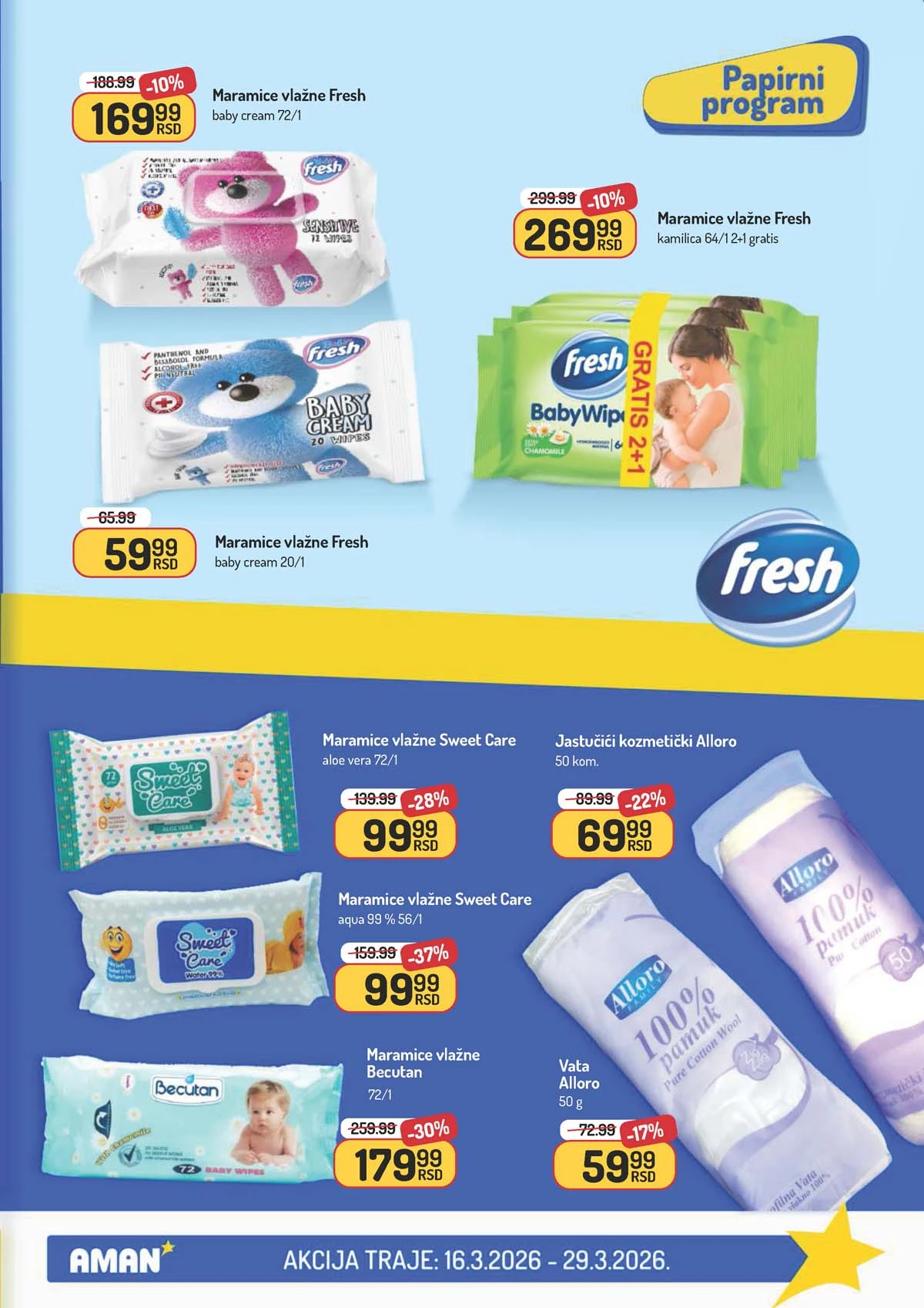 Aman katalog – snižene cene prehrane i proizvoda za domaćinstvo