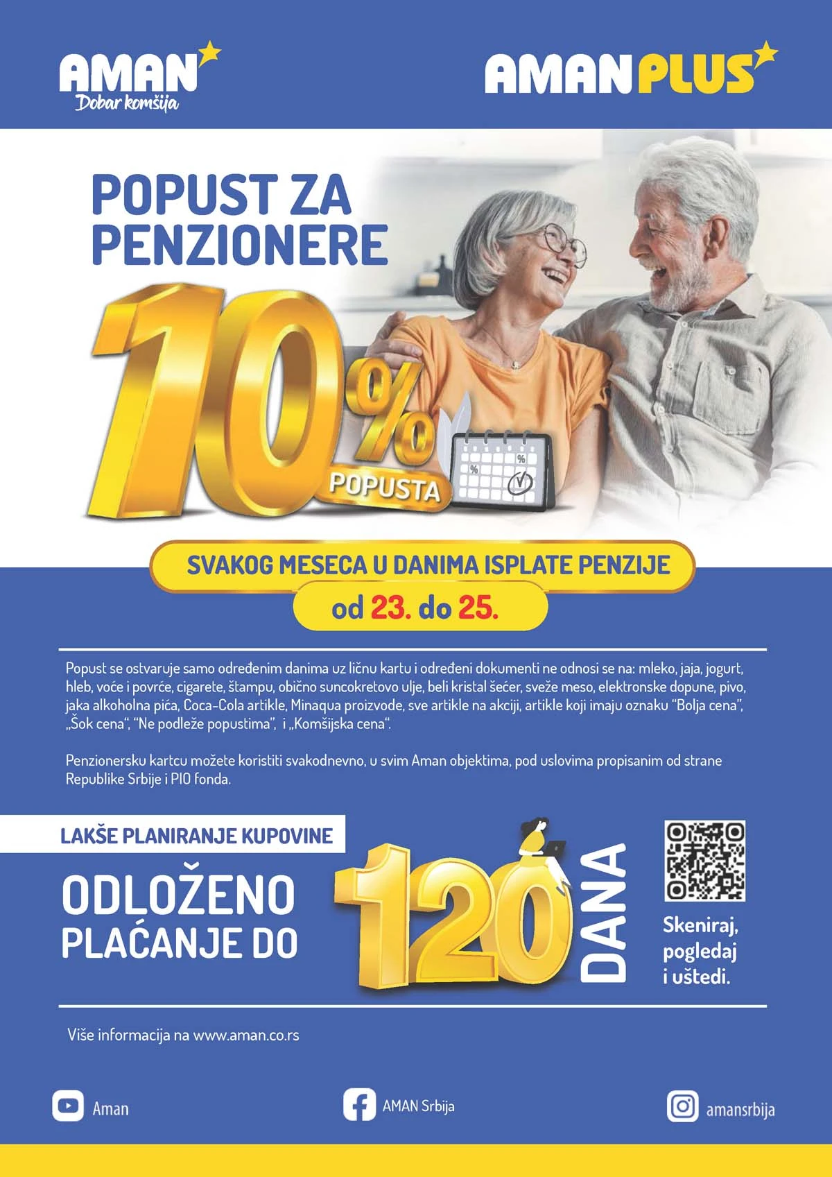 Aman katalog akcija – završna strana kataloga sa sniženjima