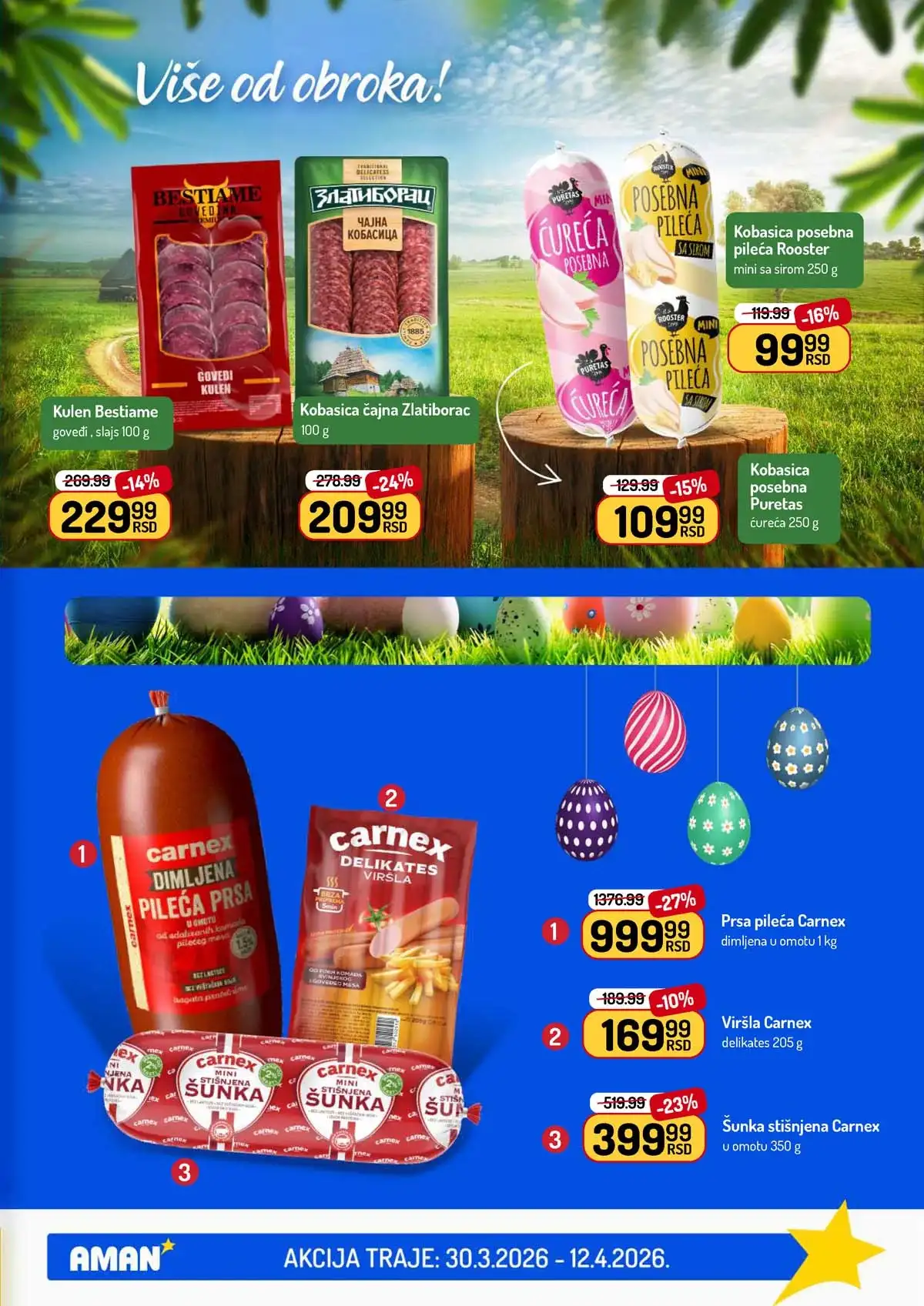 Aman katalog sniženja – prehrambeni proizvodi i artikli za domaćinstvo