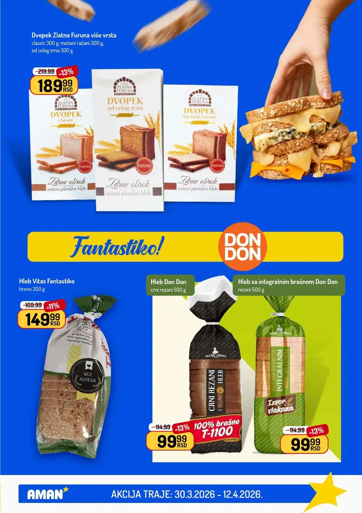 Aman akcija katalog – prehrana i proizvodi za domaćinstvo na sniženju