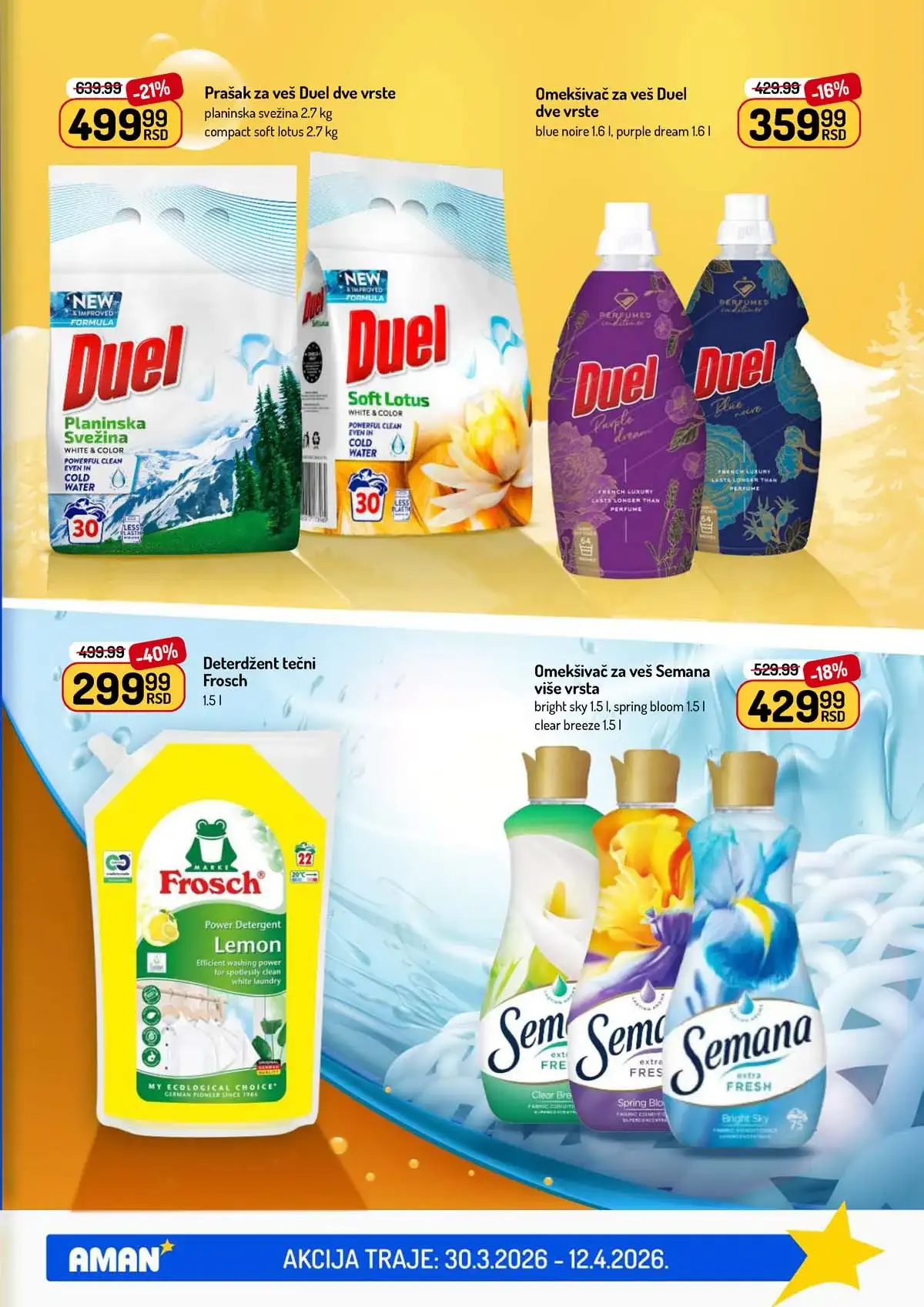 Aman katalog akcija – proizvodi za svakodnevnu kupovinu po nižim cenama