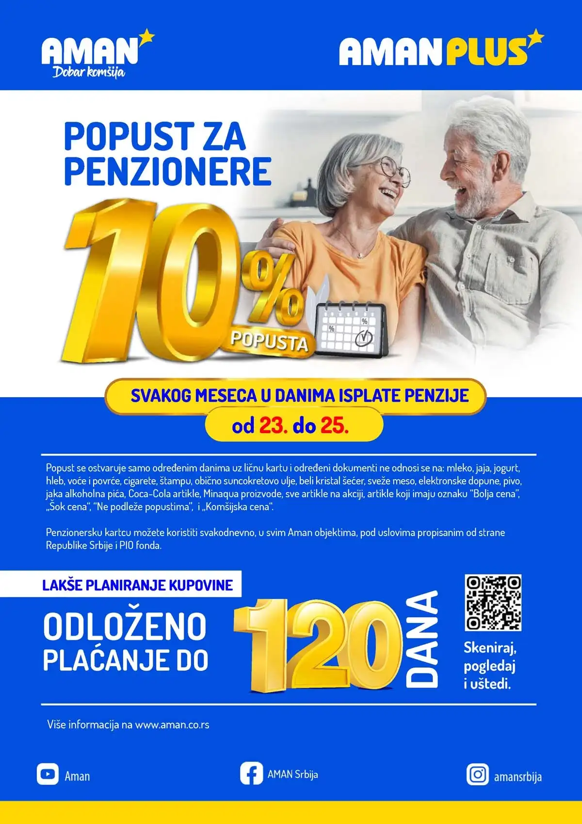 Aman katalog akcija – završna strana kataloga sa sniženjima