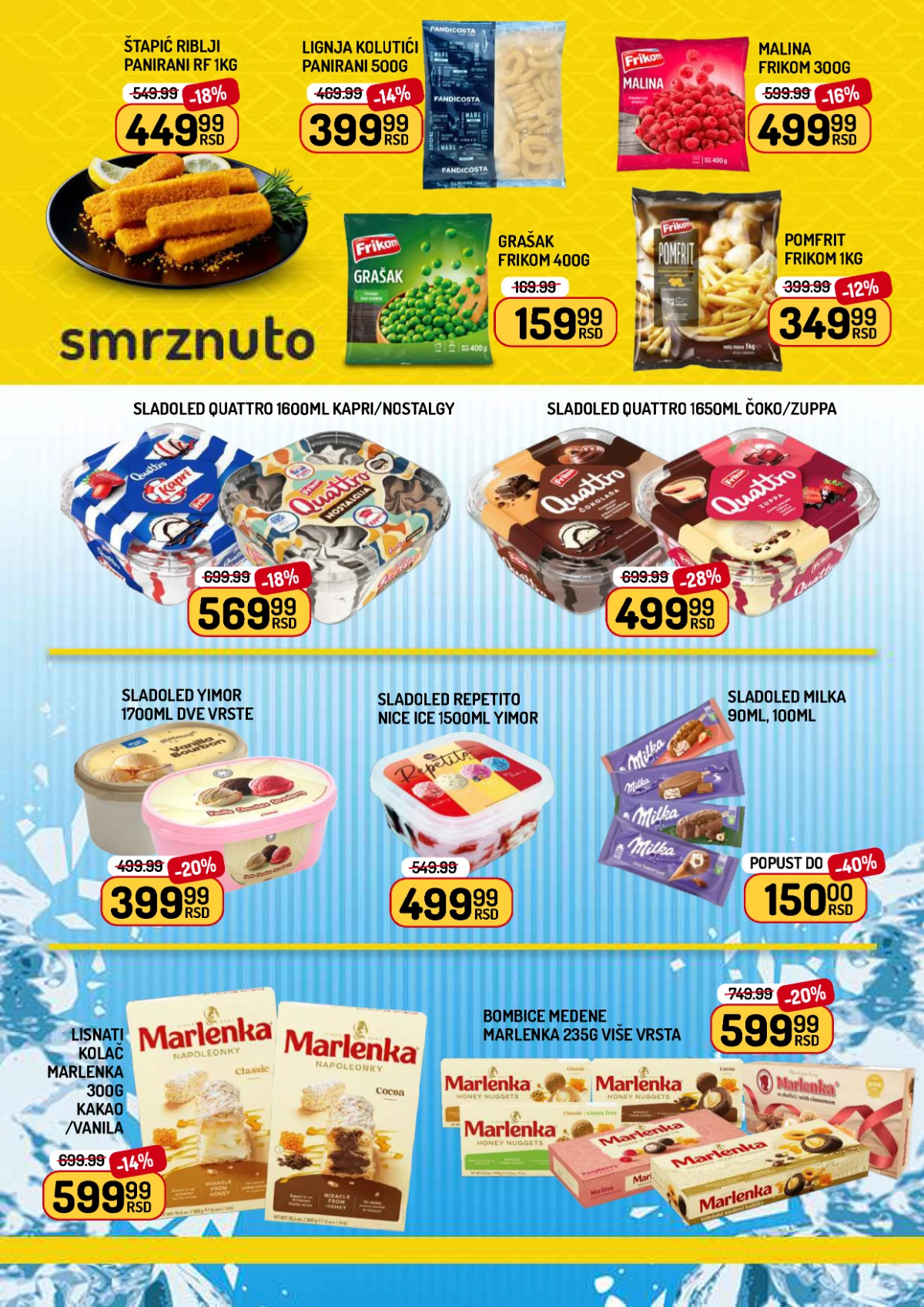 Aman zamrznuti program i sladoledi na akciji