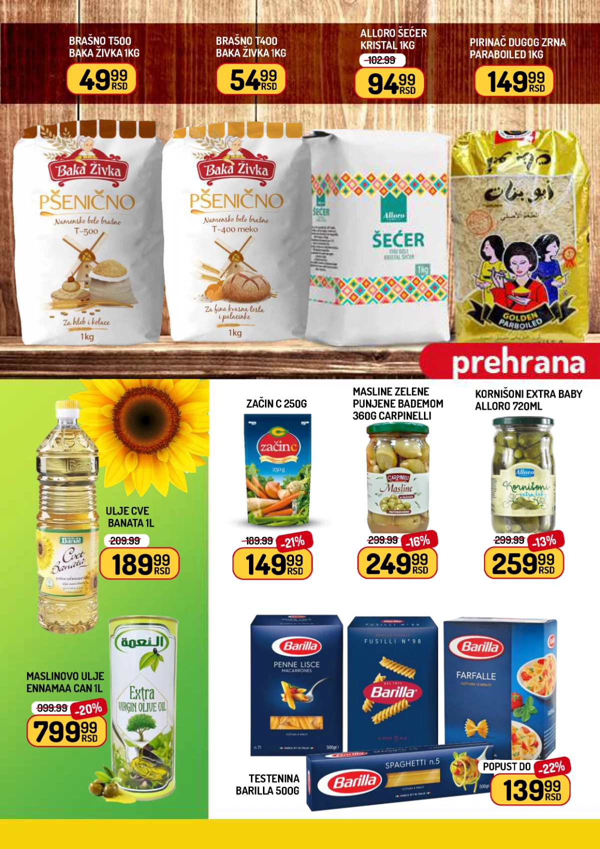 Aman katalog brašno šećer ulje testenina i masline