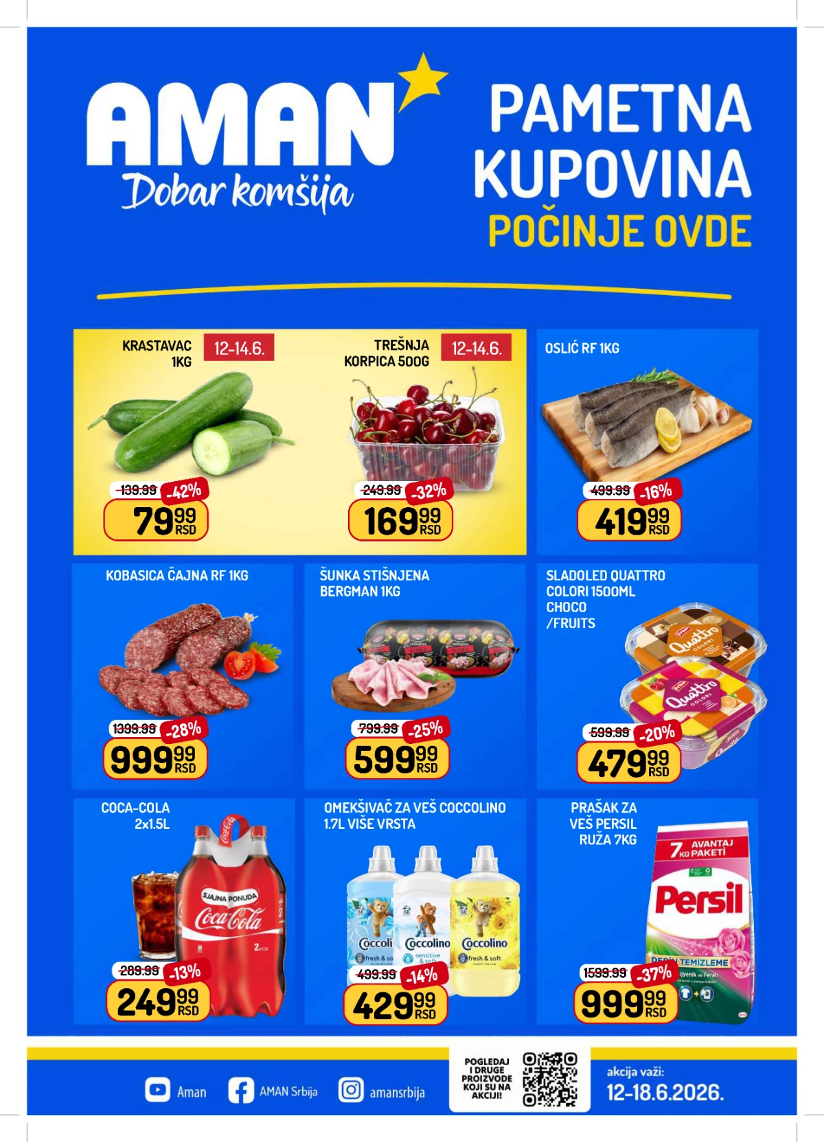 Aman nedeljna akcija do 42% popusta i cene već od 49,99 RSD do 18.06.2026