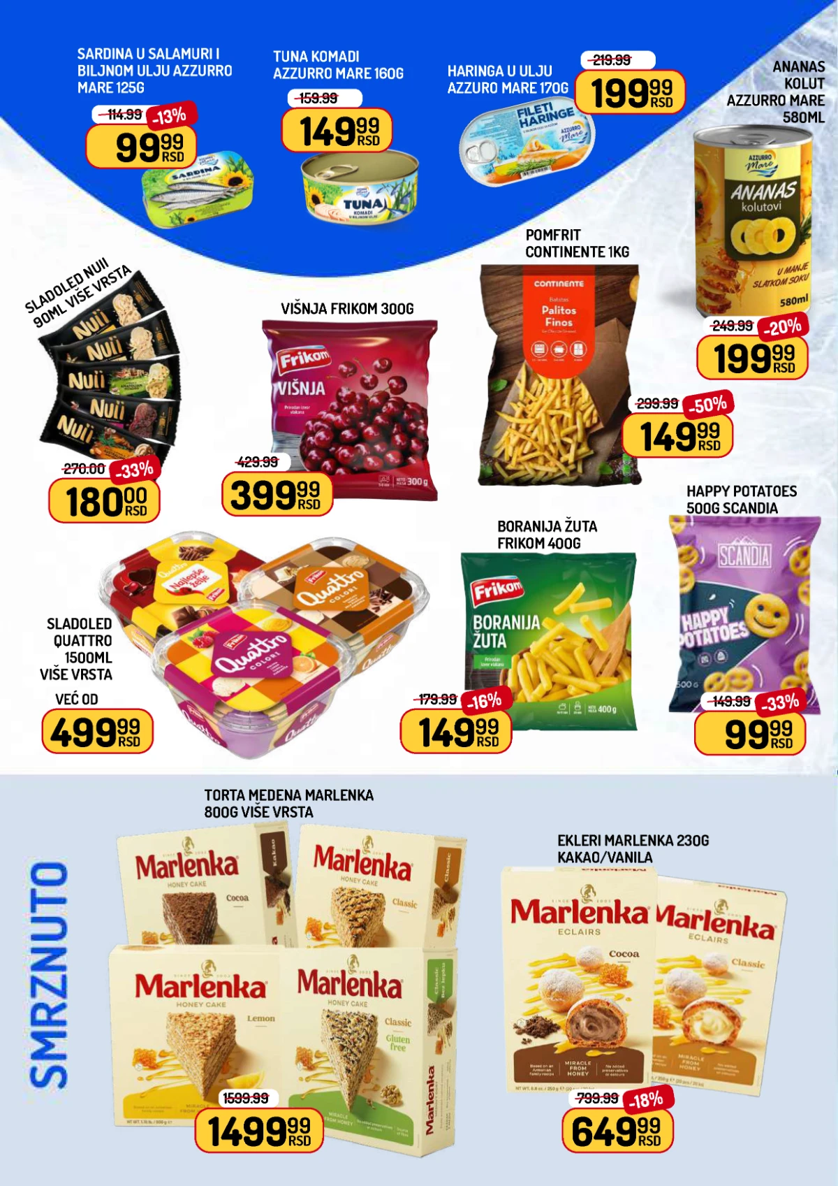 Aman katalog sladoled pomfrit i smrznuti proizvodi akcija