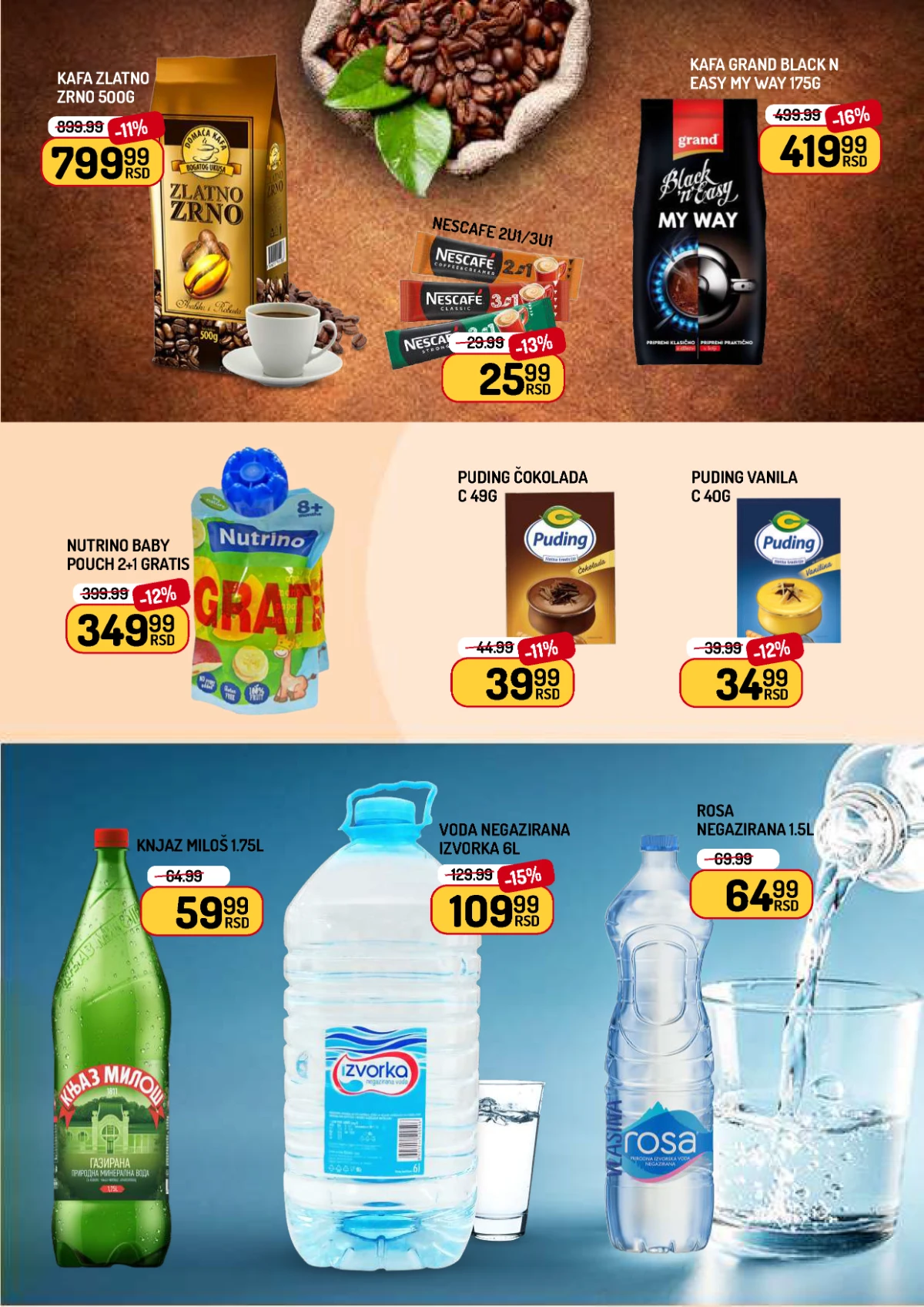 Aman katalog kafa voda puding i prehrana akcija