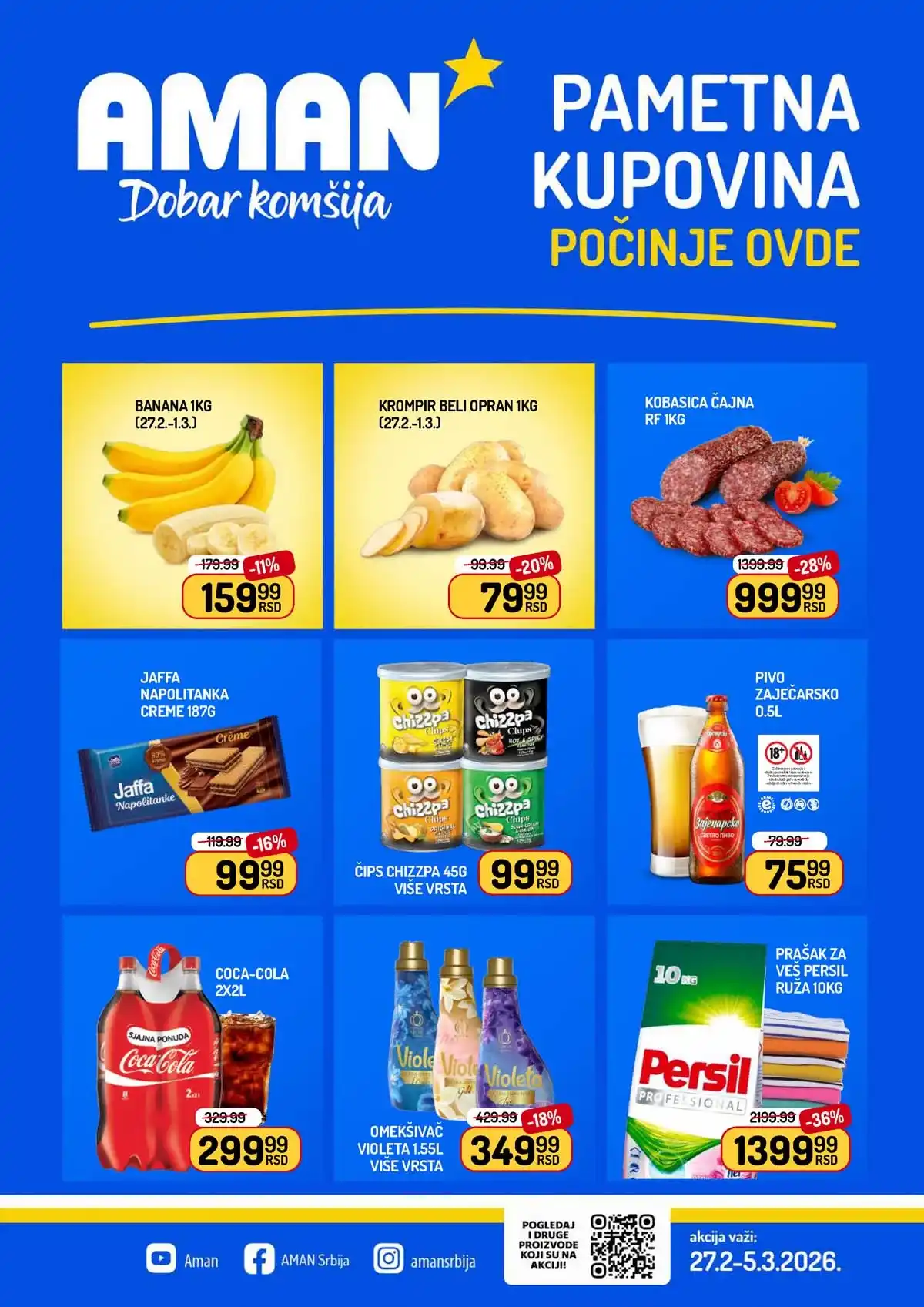 Aman nedeljna akcija – sniženja do 40% do 05.03.2026 (strana 1)
