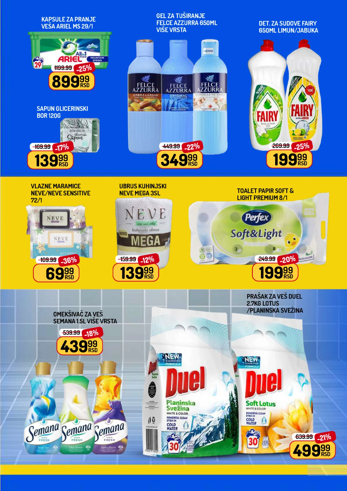 Aman akcija do 04.06.2026 – Ariel, Fairy, Duel i Perfex proizvodi
