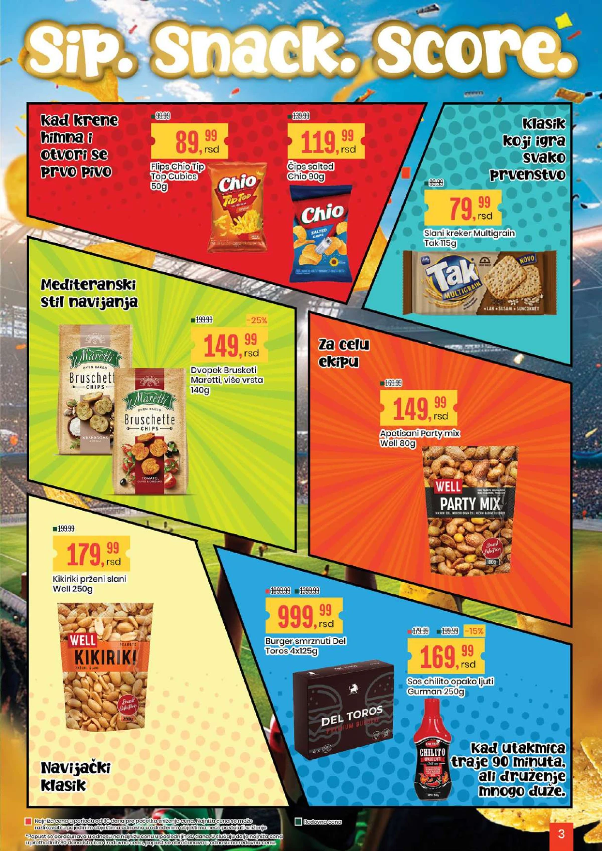 Čips, krekeri, kikiriki i party mix na akciji u Aroma City katalogu