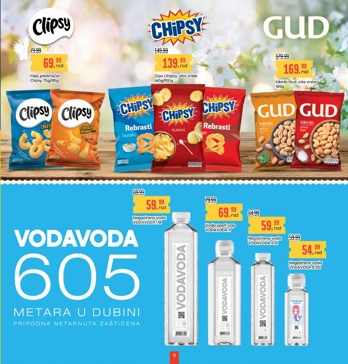 Aroma City grickalice i voda akcija do 28.05.2026 strana 11 Aroma City katalog Chipsy, Clipsy, Gud i VodaVoda proizvodi akcija strana 11