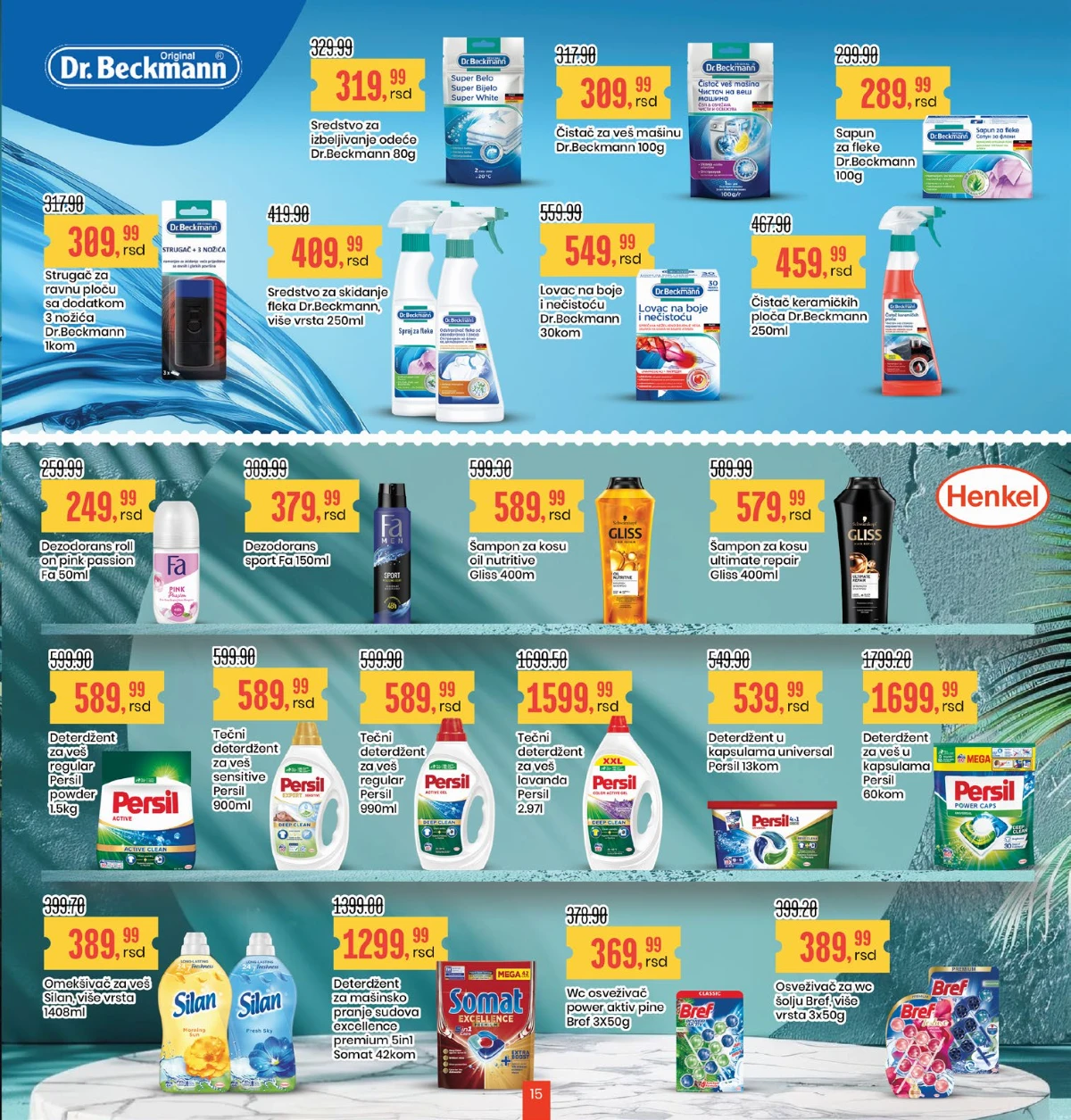Aroma City Persil i Dr.Beckmann akcija do 28.05.2026 strana 15 Aroma City katalog Persil, Bref, Silan i Dr.Beckmann proizvodi akcija strana 15