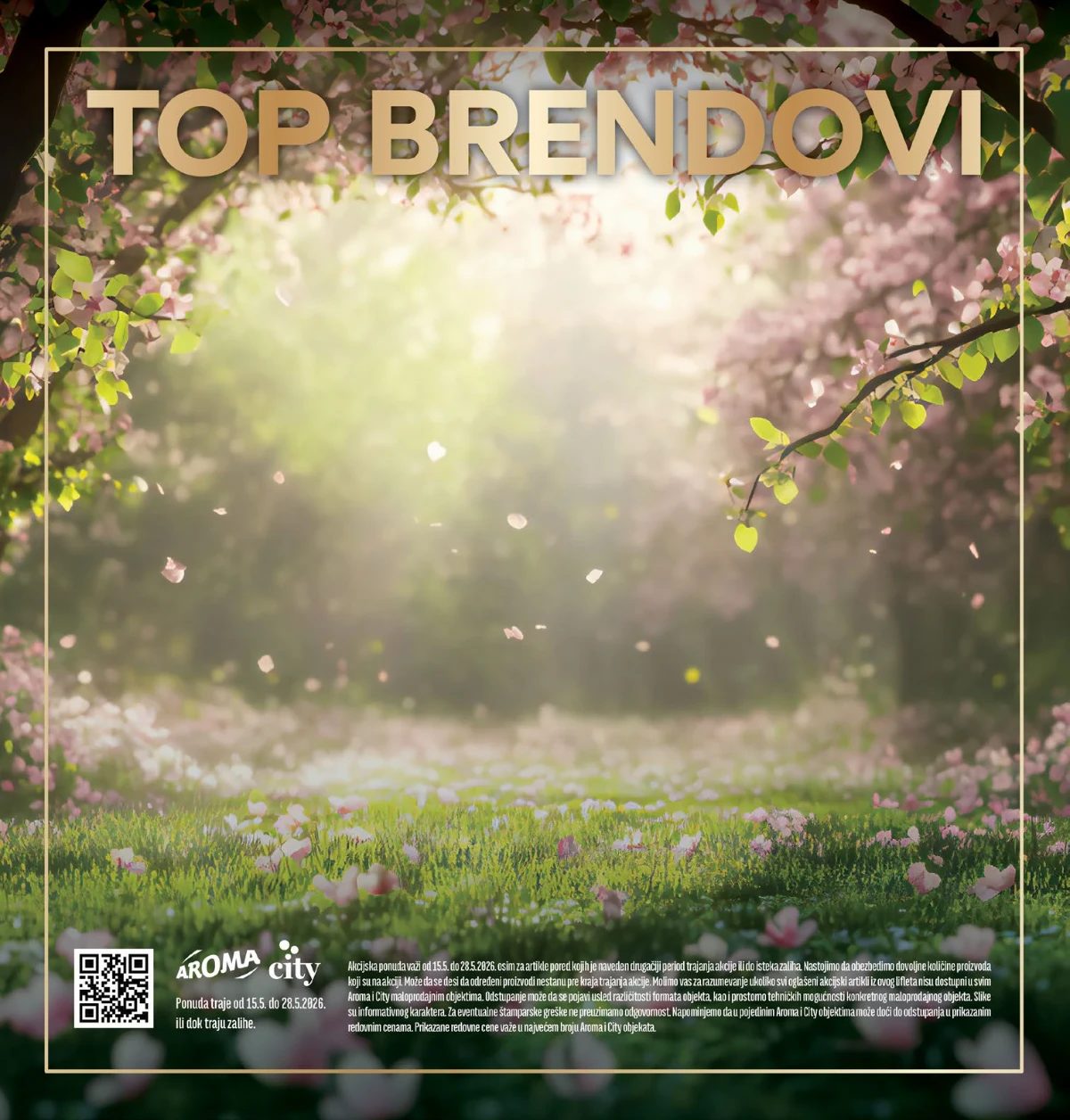 Aroma City TOP BRENDOVI katalog do 28.05.2026 poslednja strana Aroma City TOP BRENDOVI katalog maj 2026 završna strana akcijske ponude